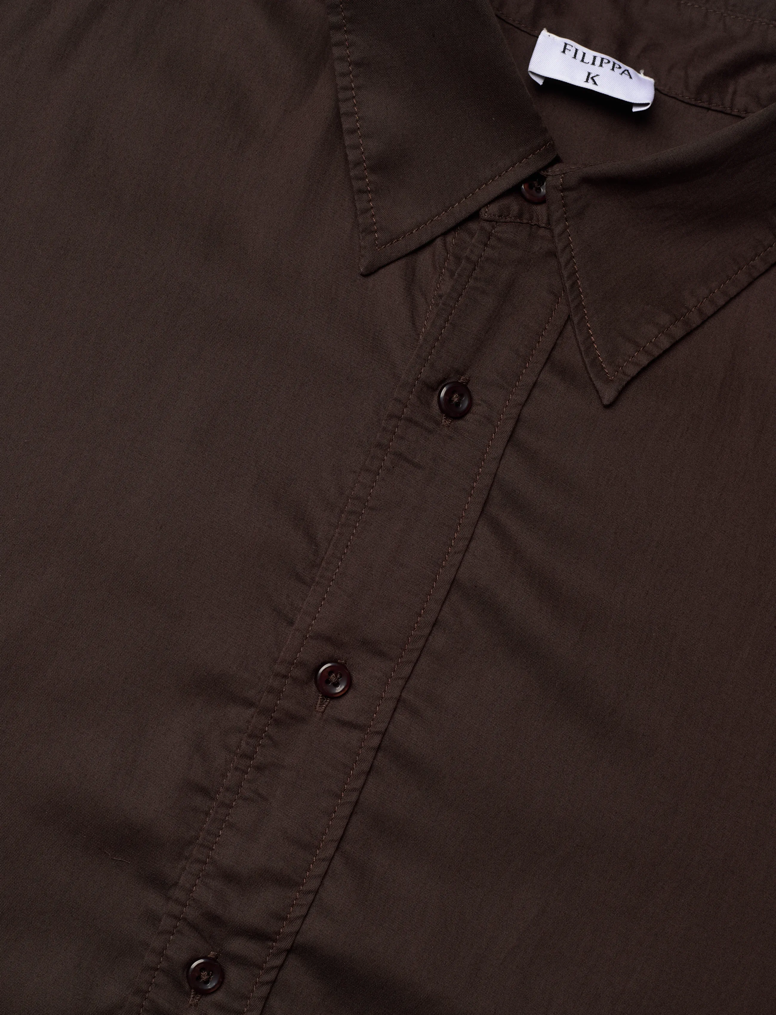 Filippa K - Relaxed Voile Shirt - basic shirts - dark chocolate - 3