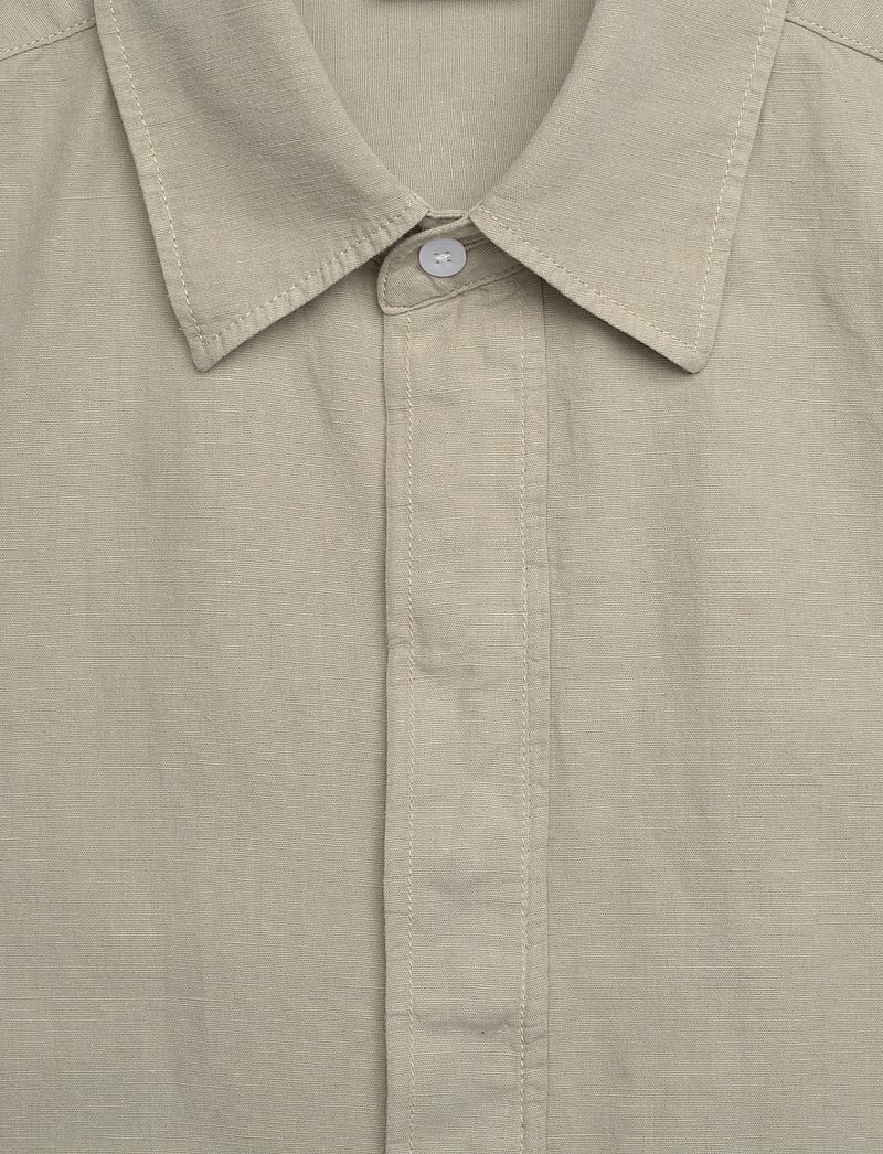 Filippa K - Cotton Linen Short Sleeve Shir - basic skjortor - light green - 2