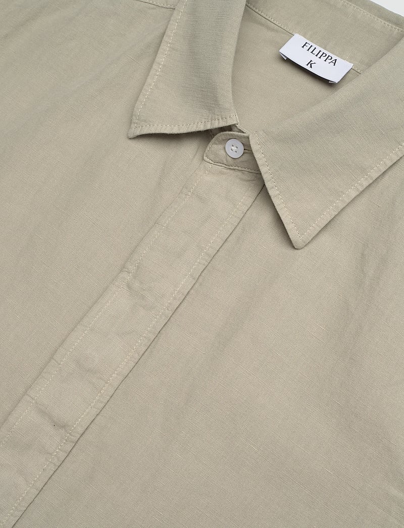 Filippa K - Cotton Linen Short Sleeve Shir - basic skjortor - light green - 3