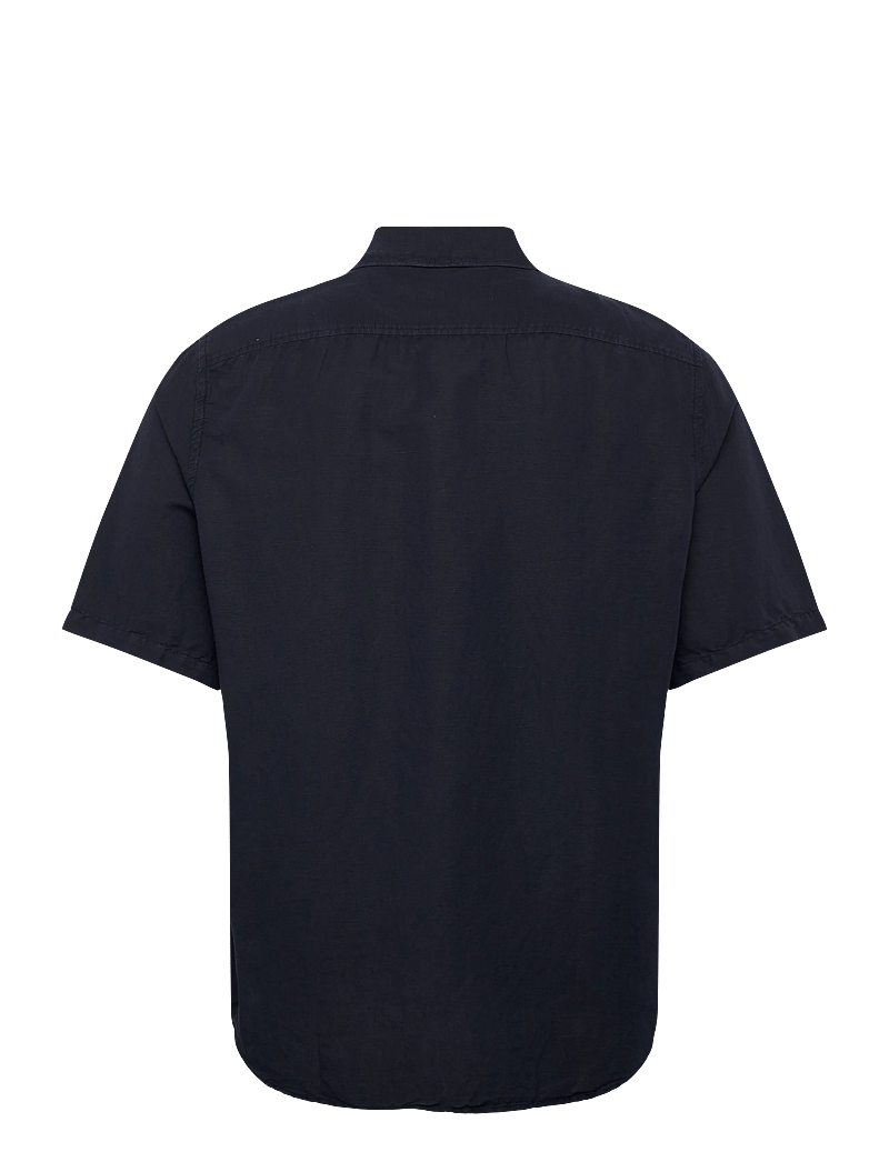 Filippa K - Cotton Linen Short Sleeve Shir - basic skjortor - navy - 1