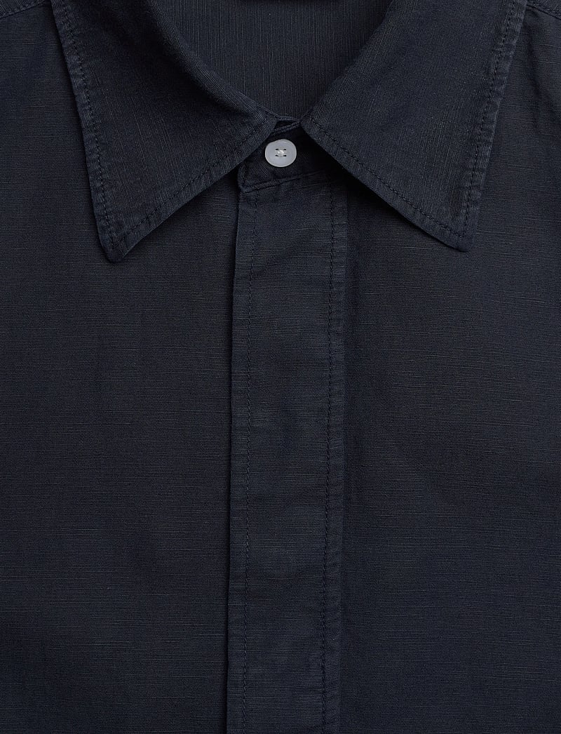 Filippa K - Cotton Linen Short Sleeve Shir - basic skjortor - navy - 2