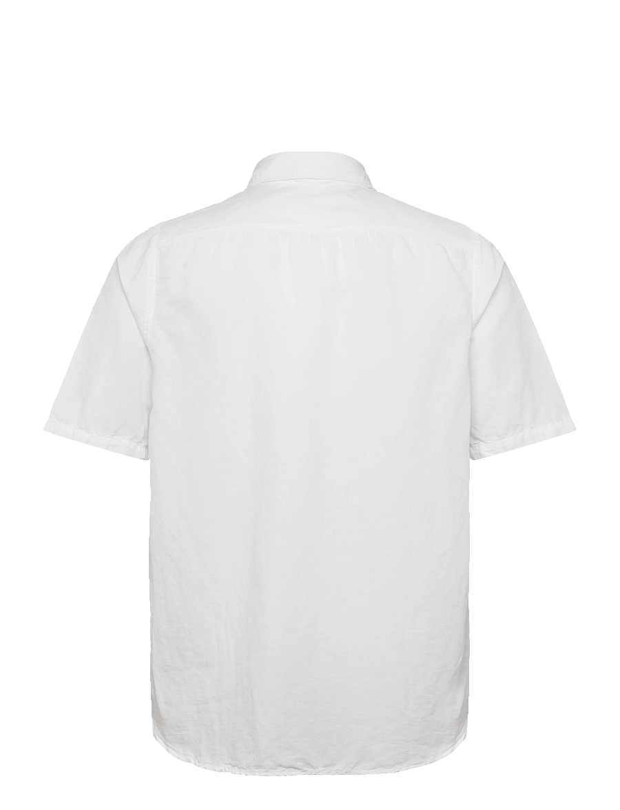 Filippa K - Cotton Linen Short Sleeve Shir - basic shirts - white - 2