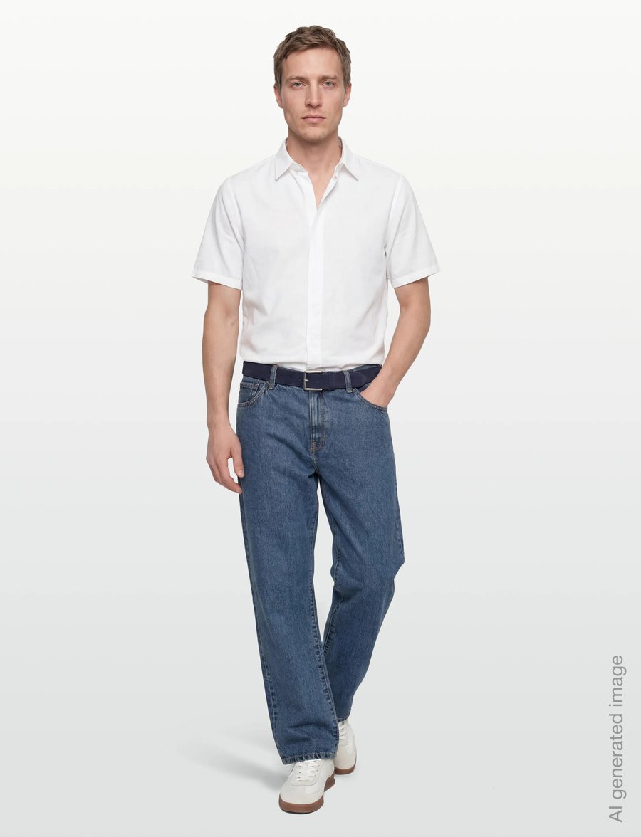 Filippa K - Cotton Linen Short Sleeve Shir - basic shirts - white - 0