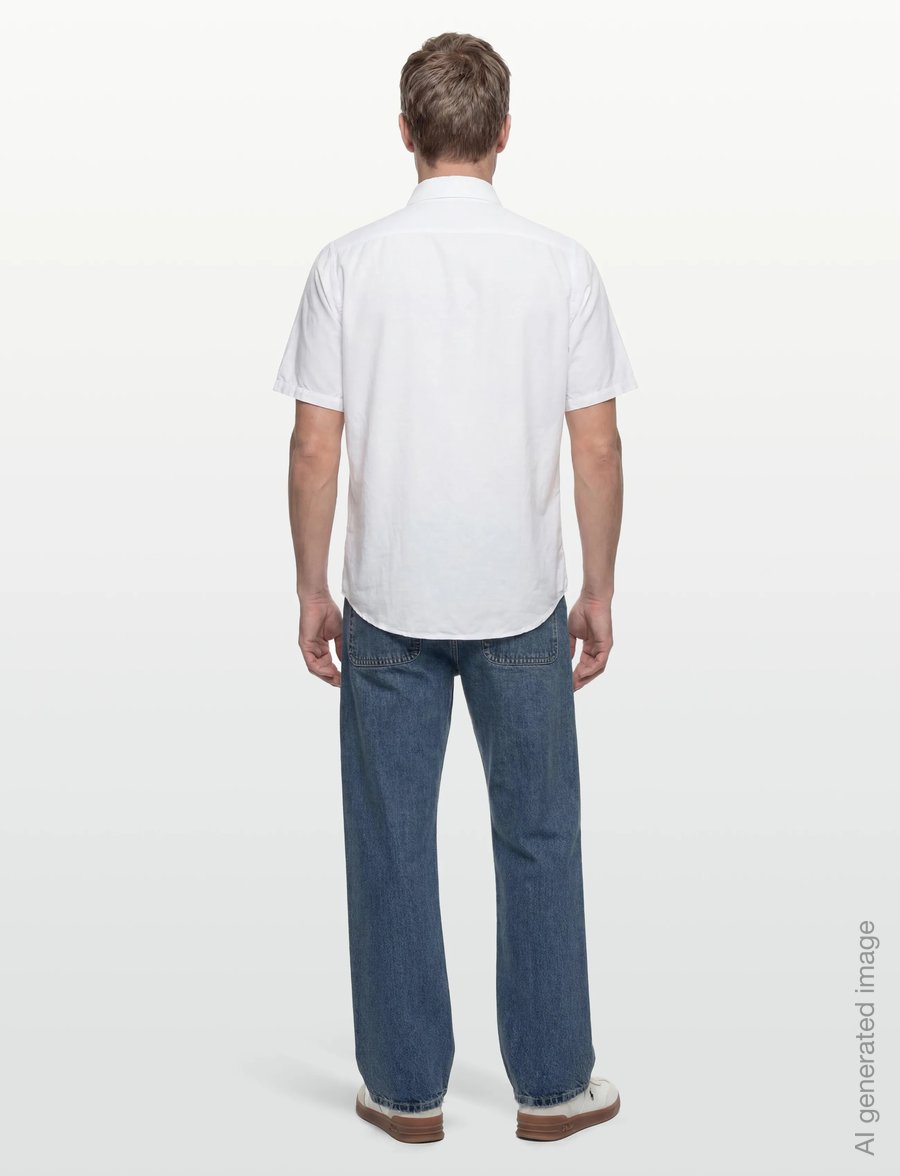 Filippa K - Cotton Linen Short Sleeve Shir - basic shirts - white - 4