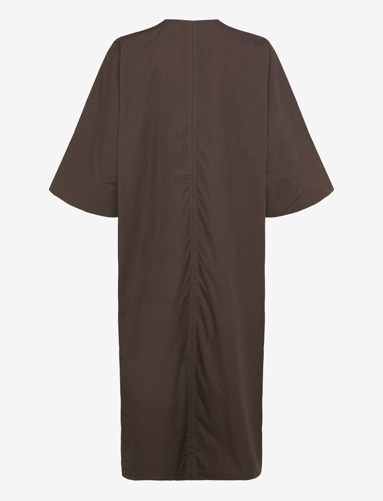 Filippa K - V-Neck Cotton Kaftan - maxi kjoler - dark chocolate - 2