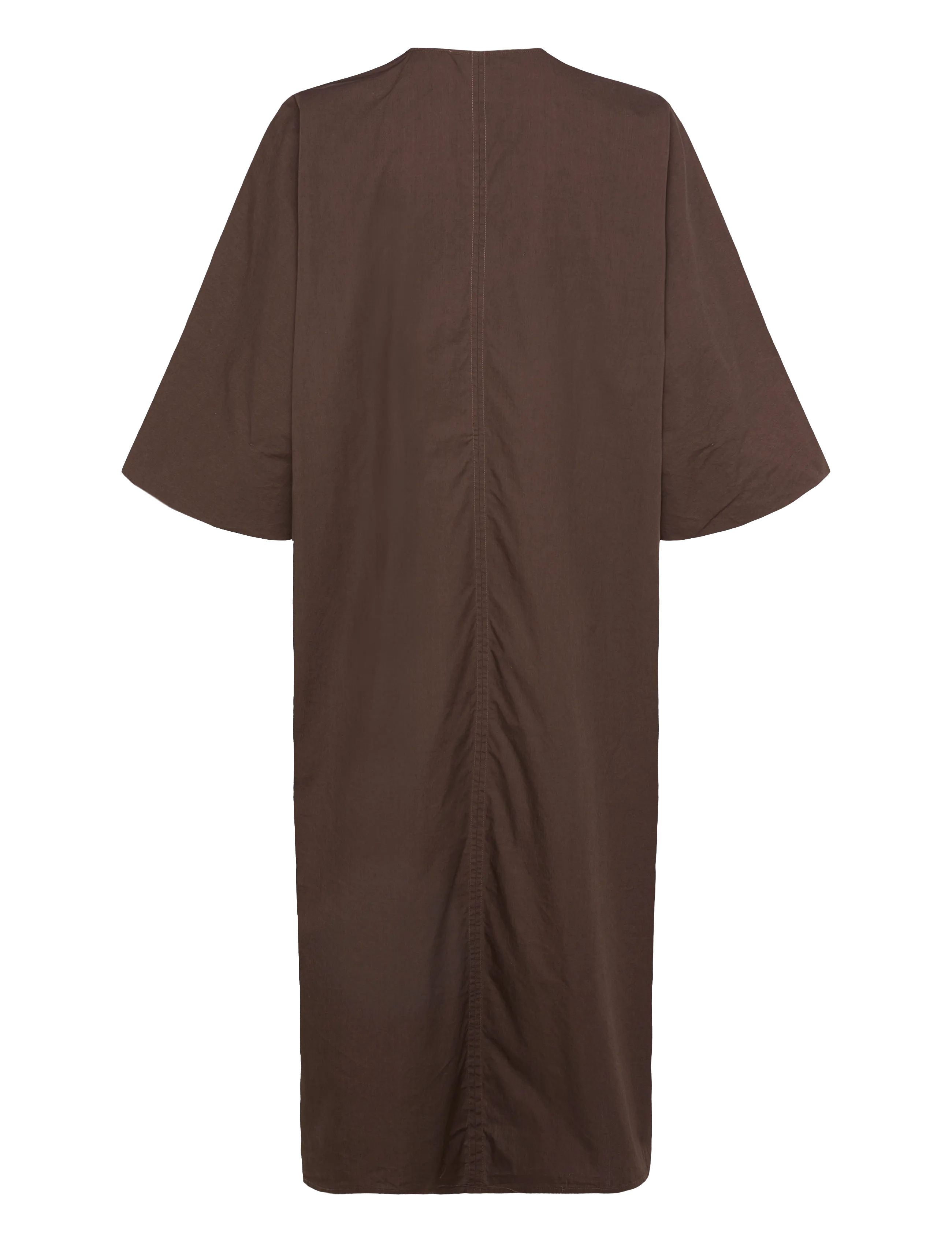 Filippa K - V-Neck Cotton Kaftan - maxi dresses - dark chocolate - 2