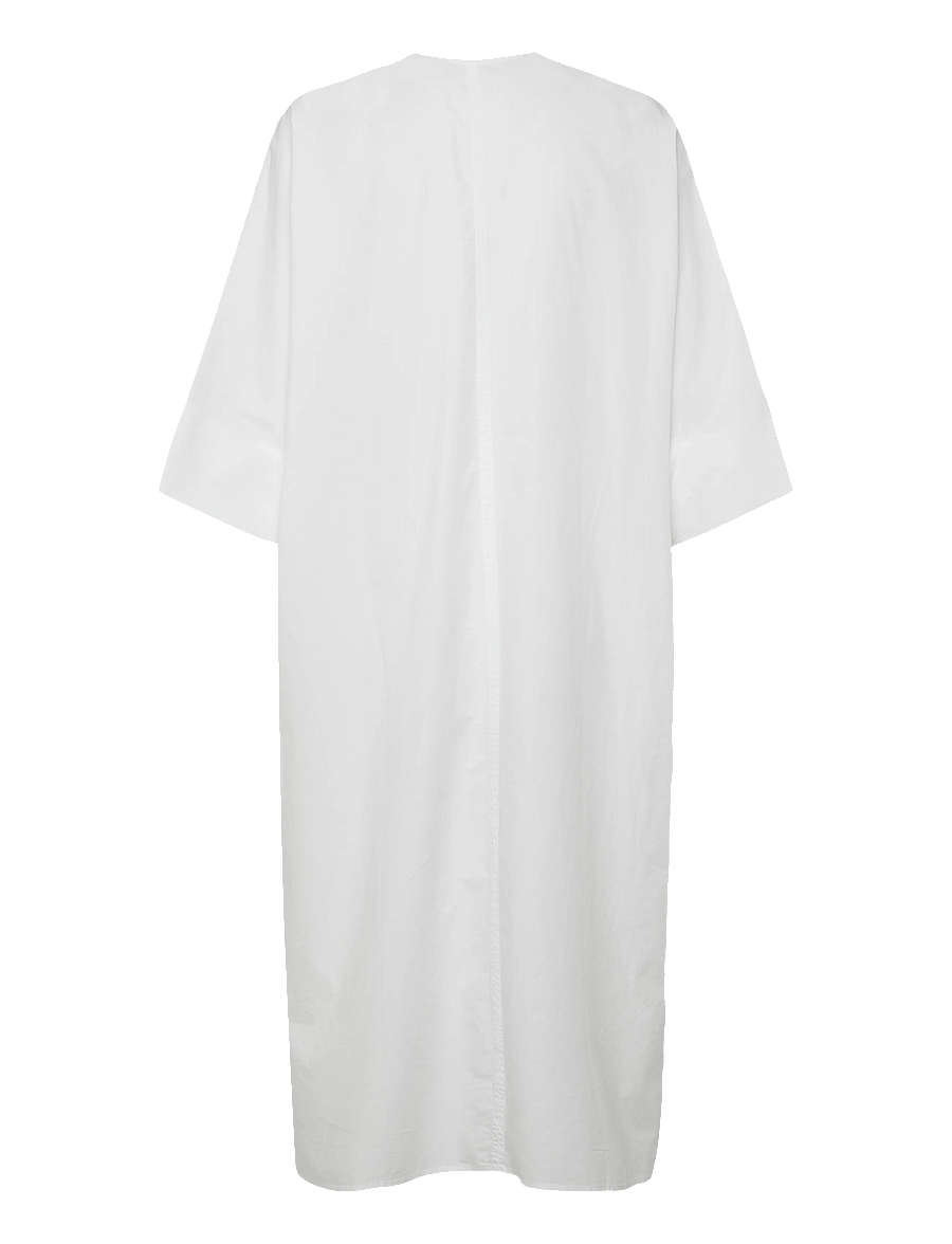 Filippa K - V-Neck Cotton Kaftan - maksikleidid - white - 2