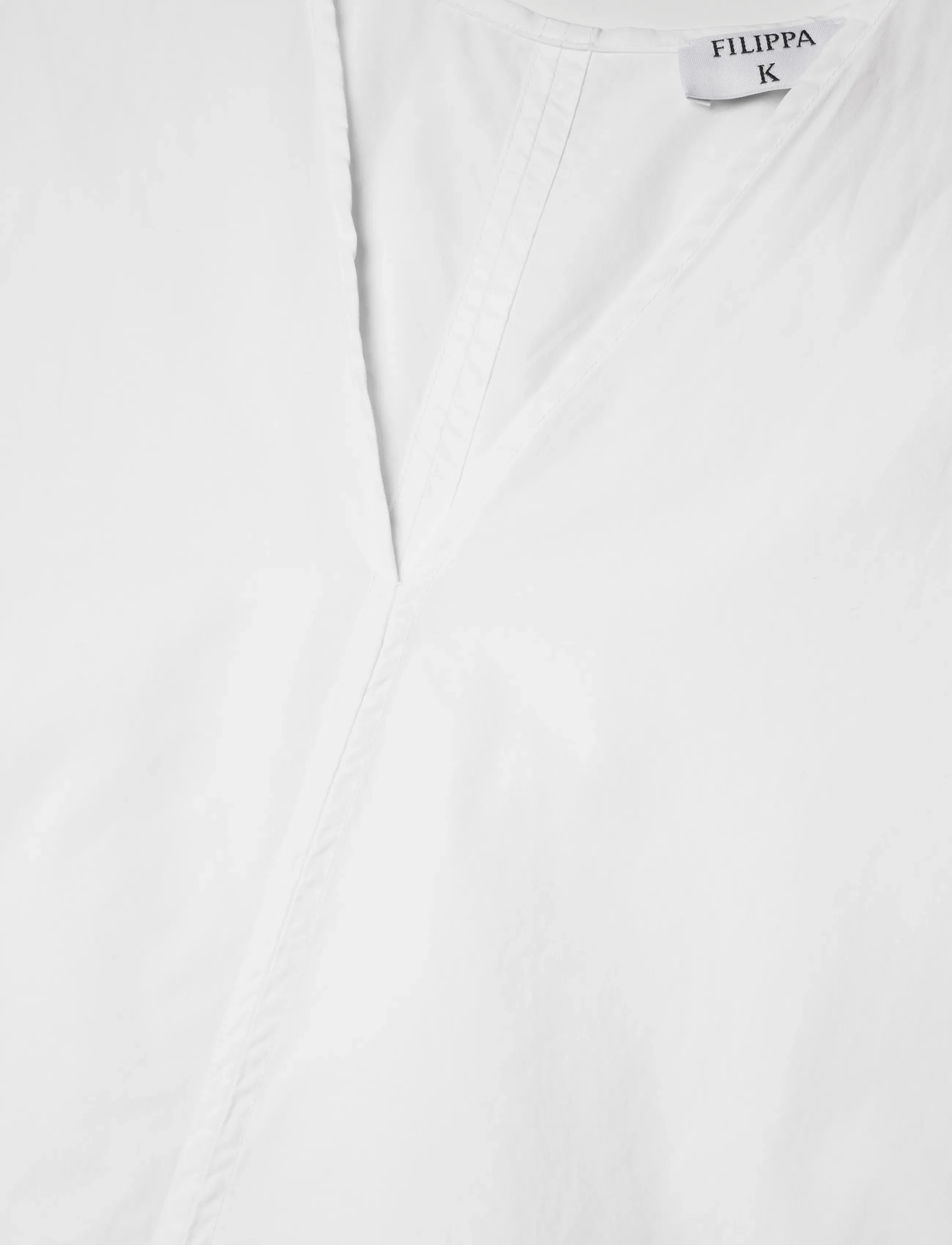 Filippa K - V-Neck Cotton Kaftan - maxiklänningar - white - 5