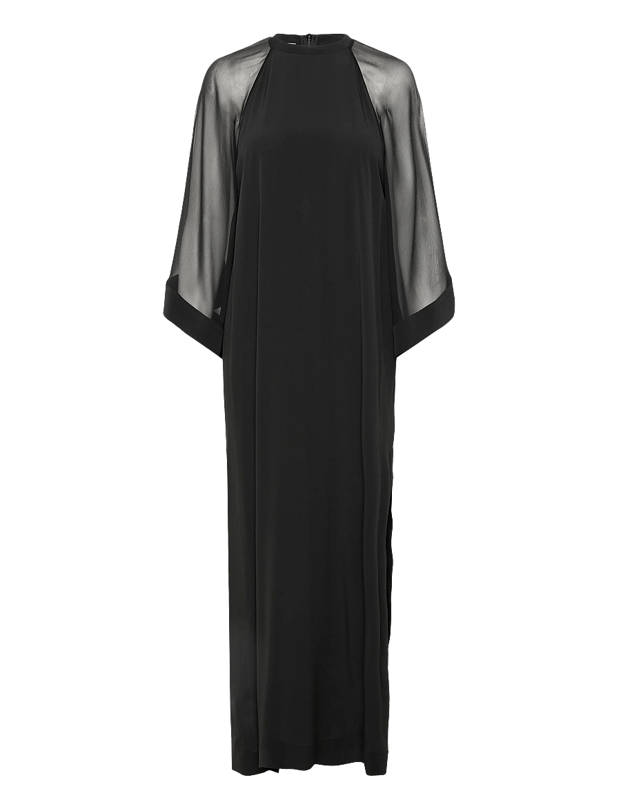 Filippa K - Sheer Raglan Kaftan - evening dresses - black - 1