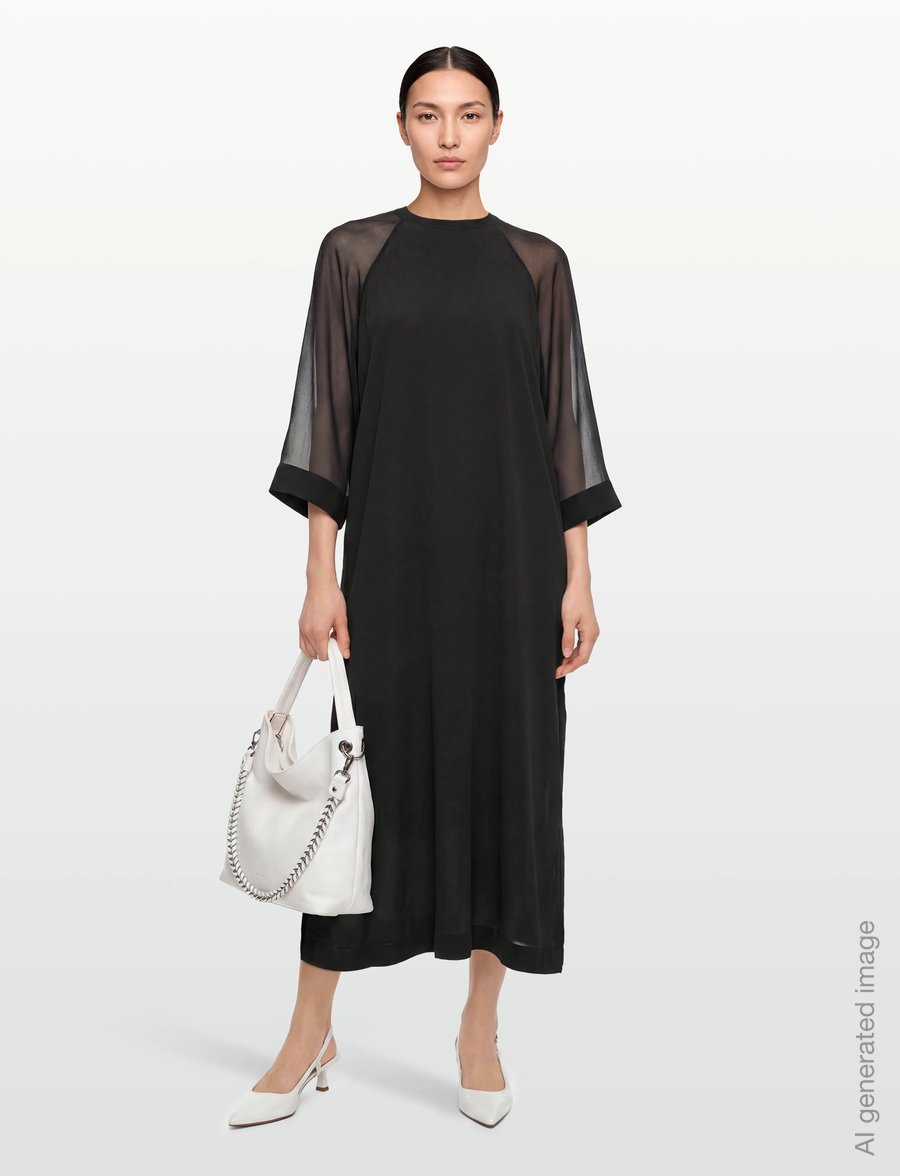 Filippa K - Sheer Raglan Kaftan - evening dresses - black - 0