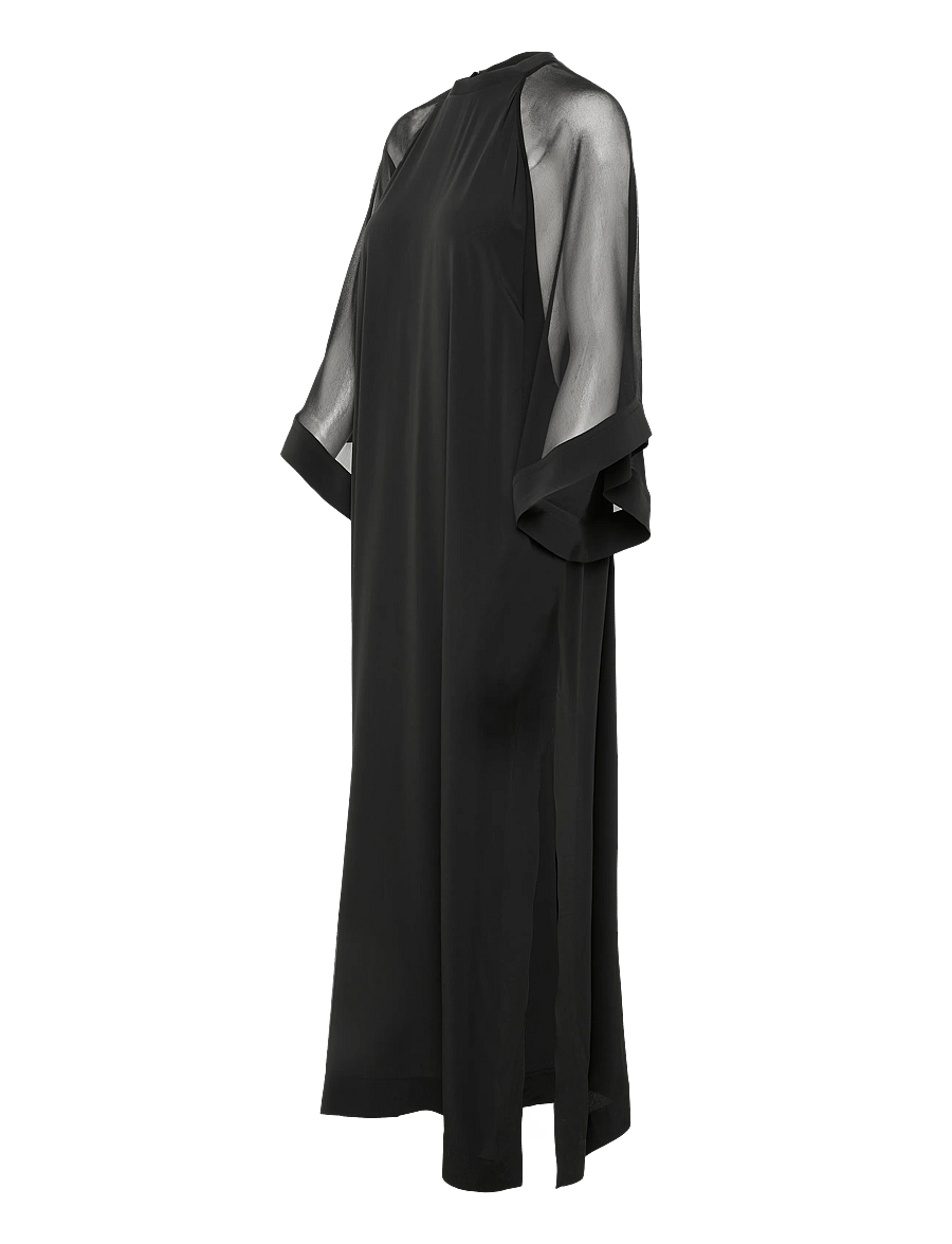 Filippa K - Sheer Raglan Kaftan - evening dresses - black - 4