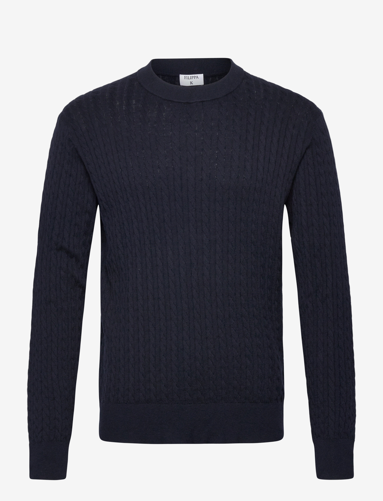 Filippa K - Braided Cotton Silk Sweater - rundhals - navy - 0