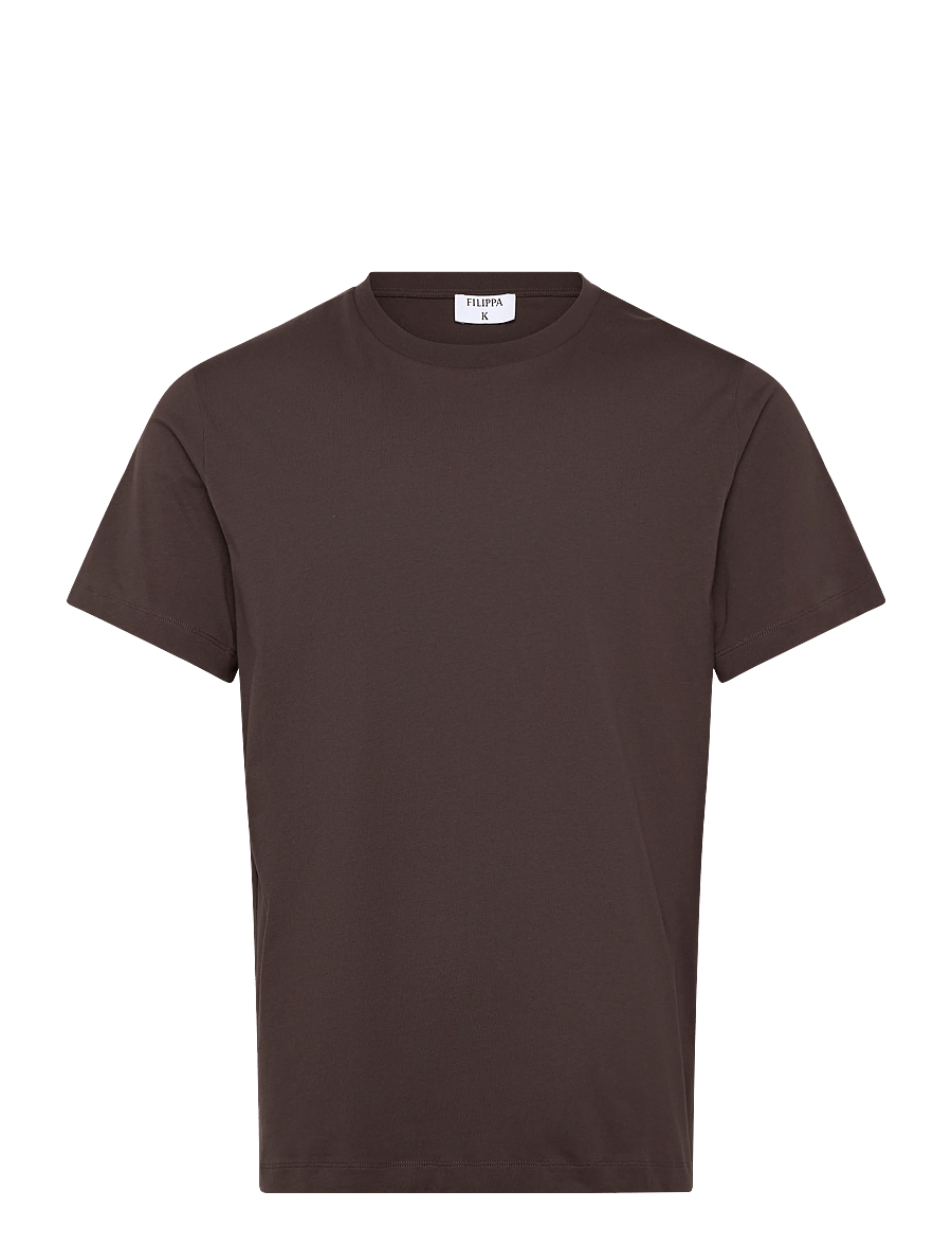 Filippa K - Filip Tee - kurzärmelig - dark chocolate - 1