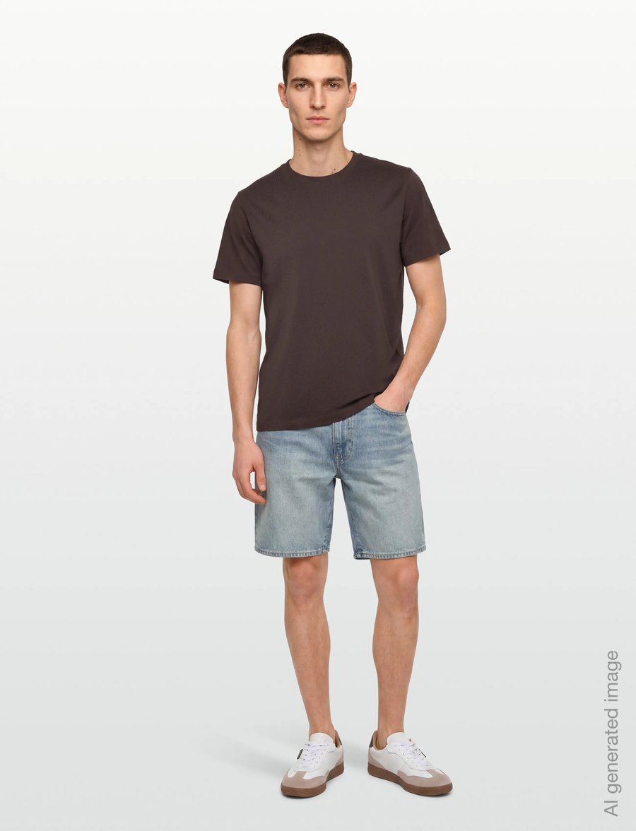 Filippa K - Filip Tee - kurzärmelig - dark chocolate - 0