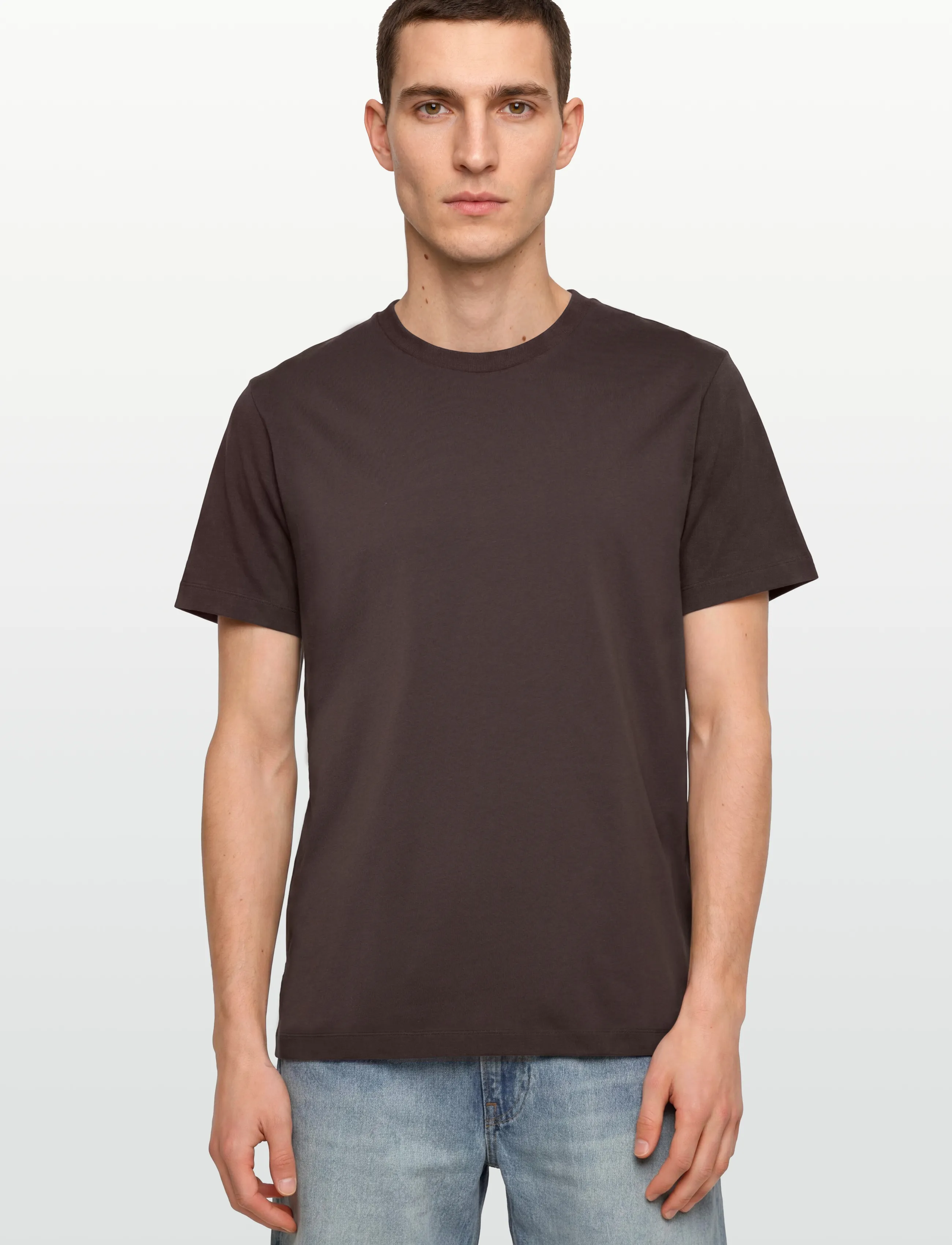Filippa K - Filip Tee - marškinėliai trumpomis rankovėmis - dark chocolate - 3