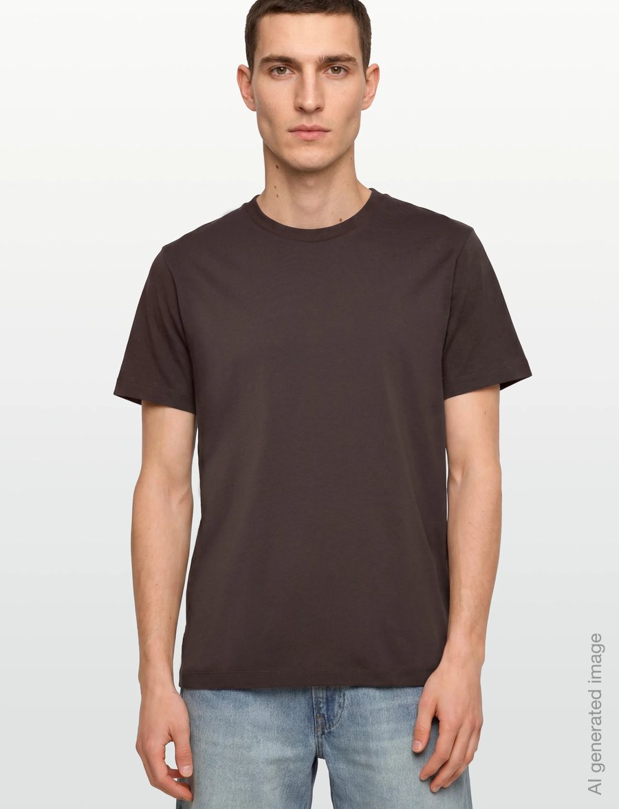 Filippa K - Filip Tee - kurzärmelig - dark chocolate - 3