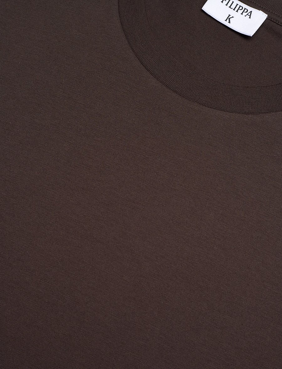 Filippa K - Filip Tee - kurzärmelig - dark chocolate - 5