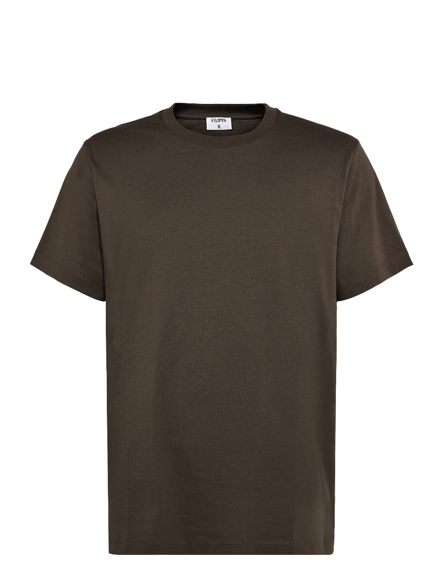 Filippa K - Filip Tee - short-sleeved t-shirts - ebony brown - 1