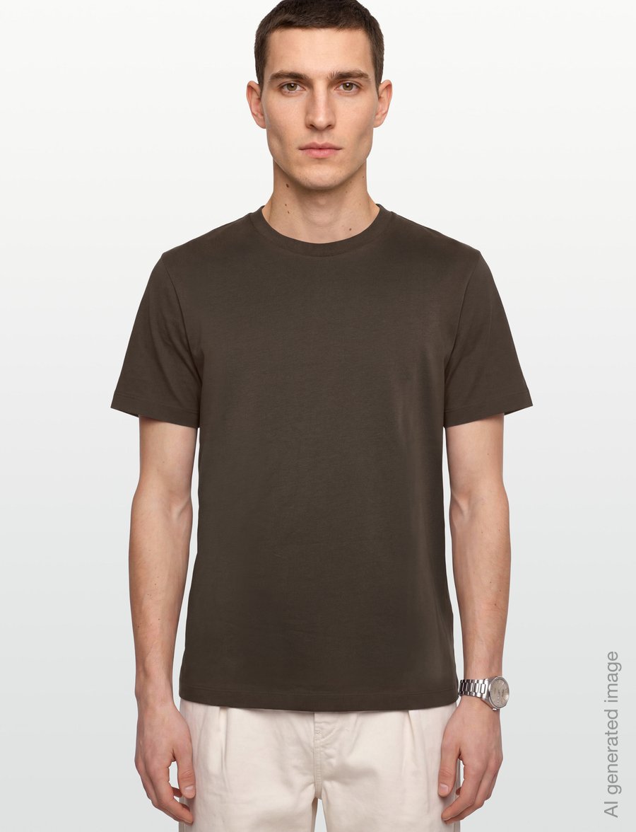 Filippa K - Filip Tee - short-sleeved t-shirts - ebony brown - 3