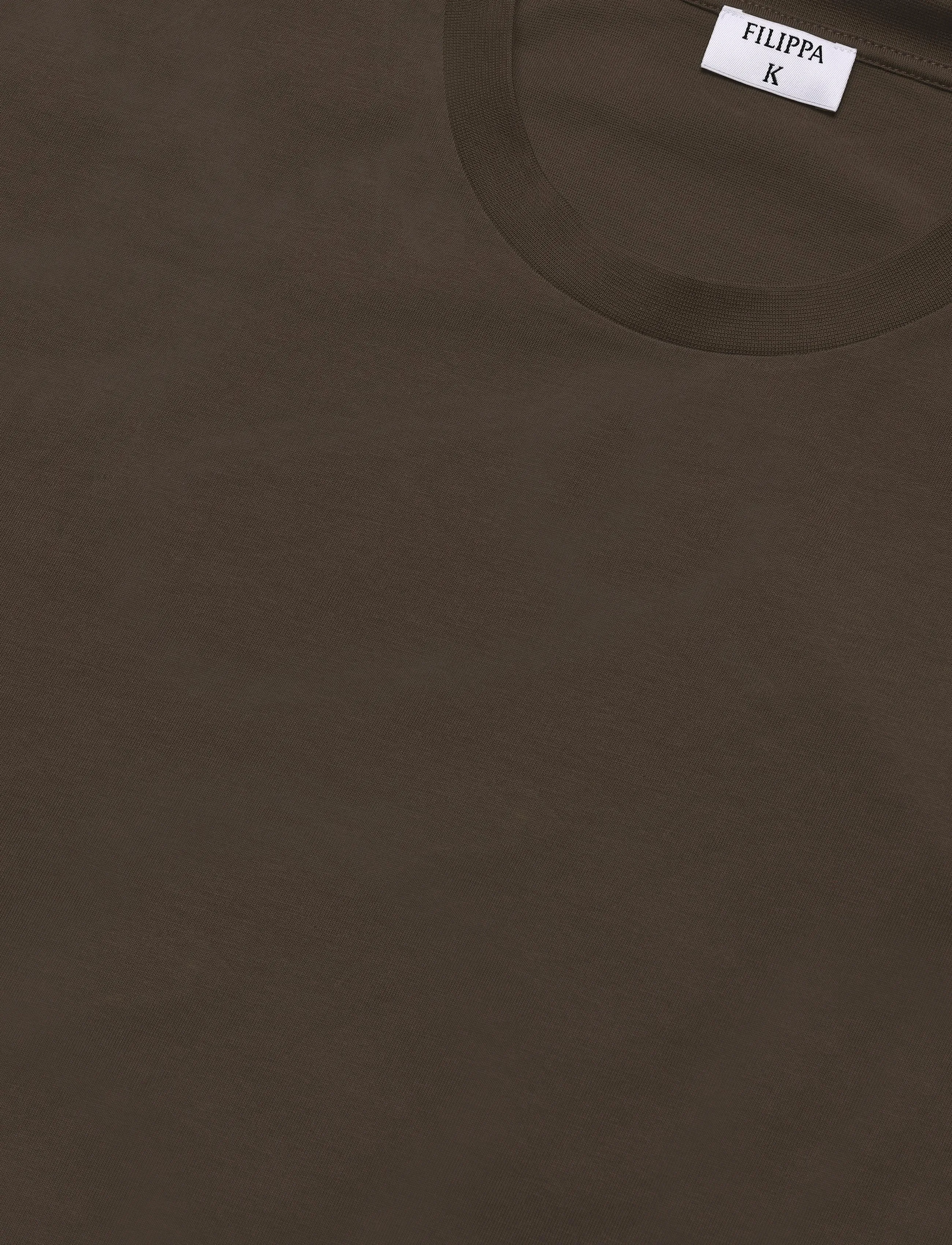 Filippa K - Filip Tee - kortärmade t-shirts - ebony brown - 5