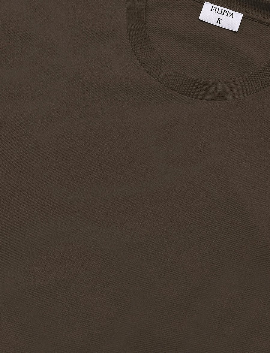 Filippa K - Filip Tee - short-sleeved t-shirts - ebony brown - 5