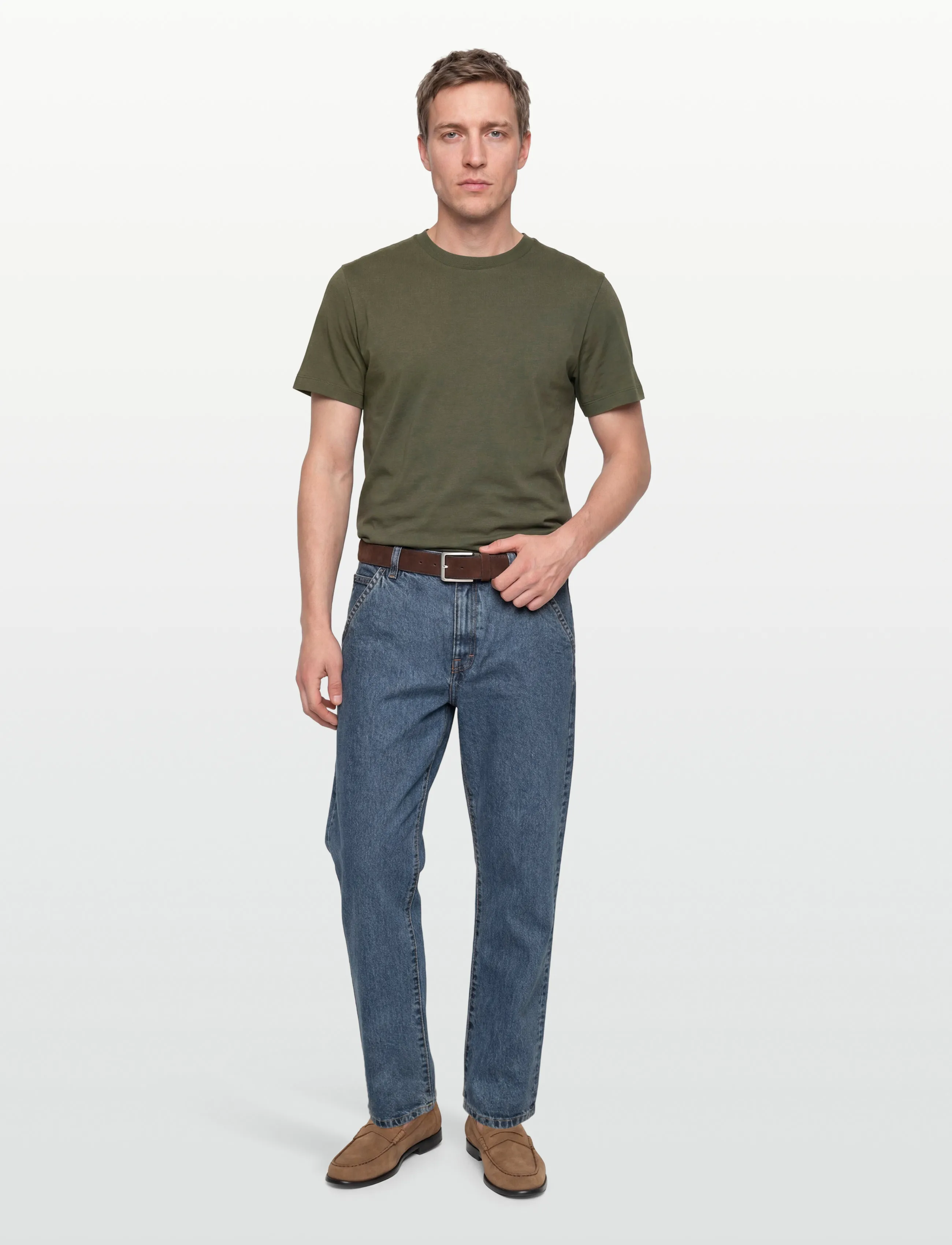 Filippa K Filip Tee - Tøj - MIDNIGHT GREEN / khaki/green