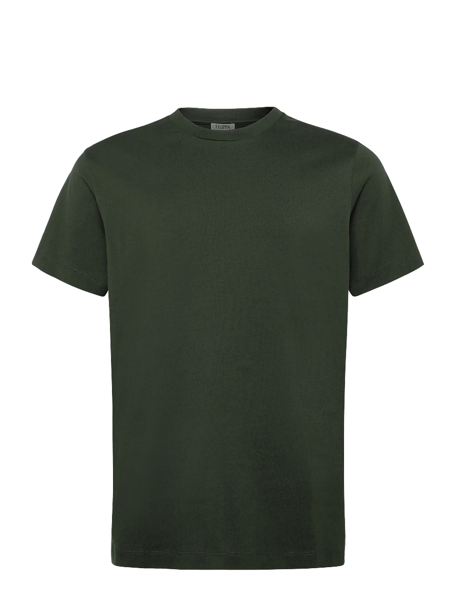 Filippa K - Filip Tee - short-sleeved t-shirts - night green - 1