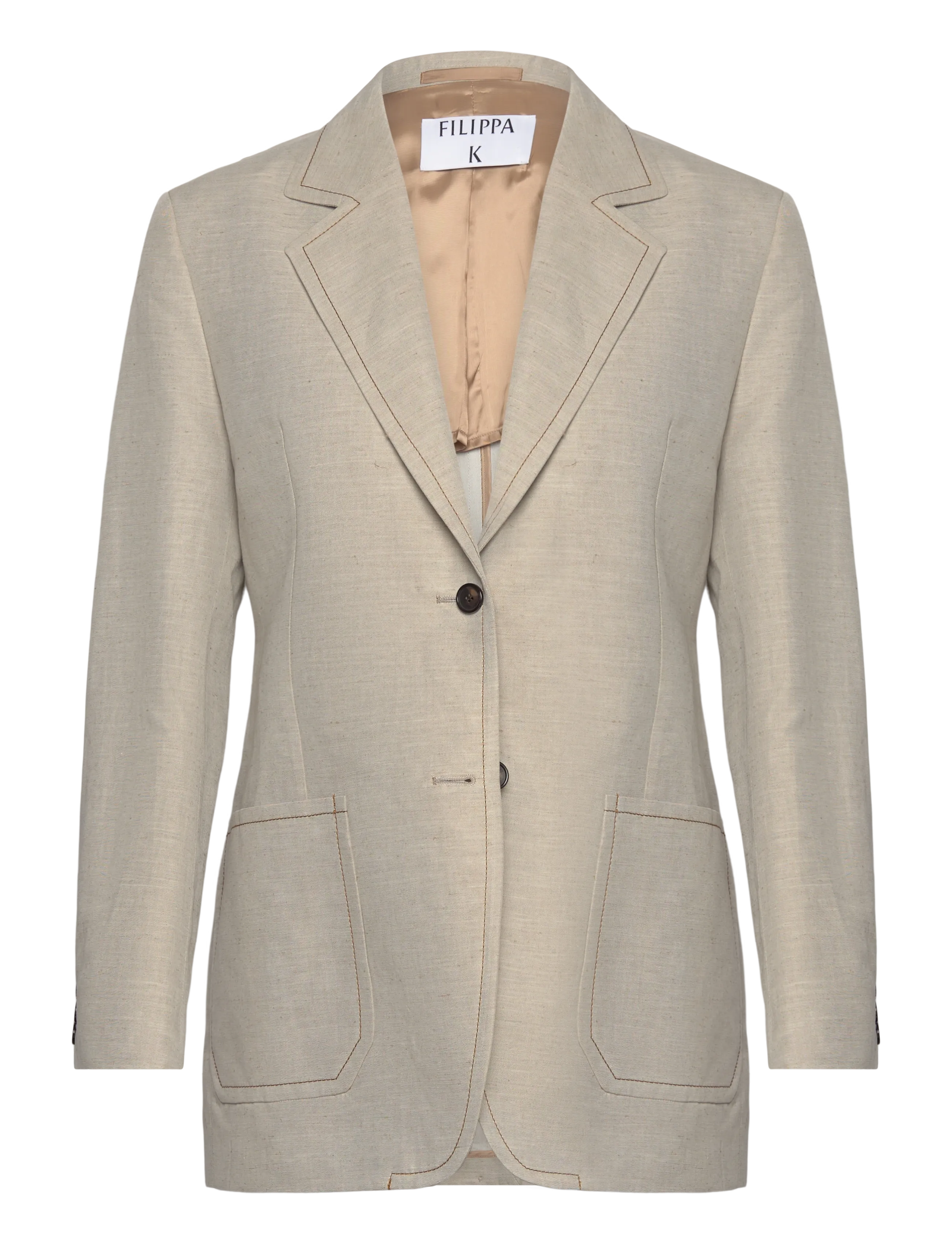 FILIPPA K Brooke Linen Mariner Blazer Beige - 40 - Damen