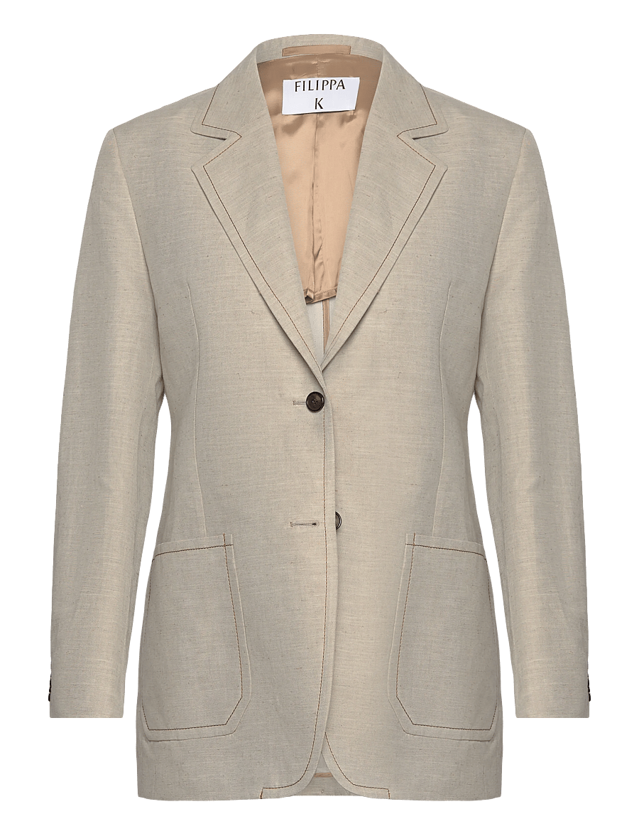 Filippa K - Brooke Linen Mariner Blazer - einreihige blazer - taupe beige - 1