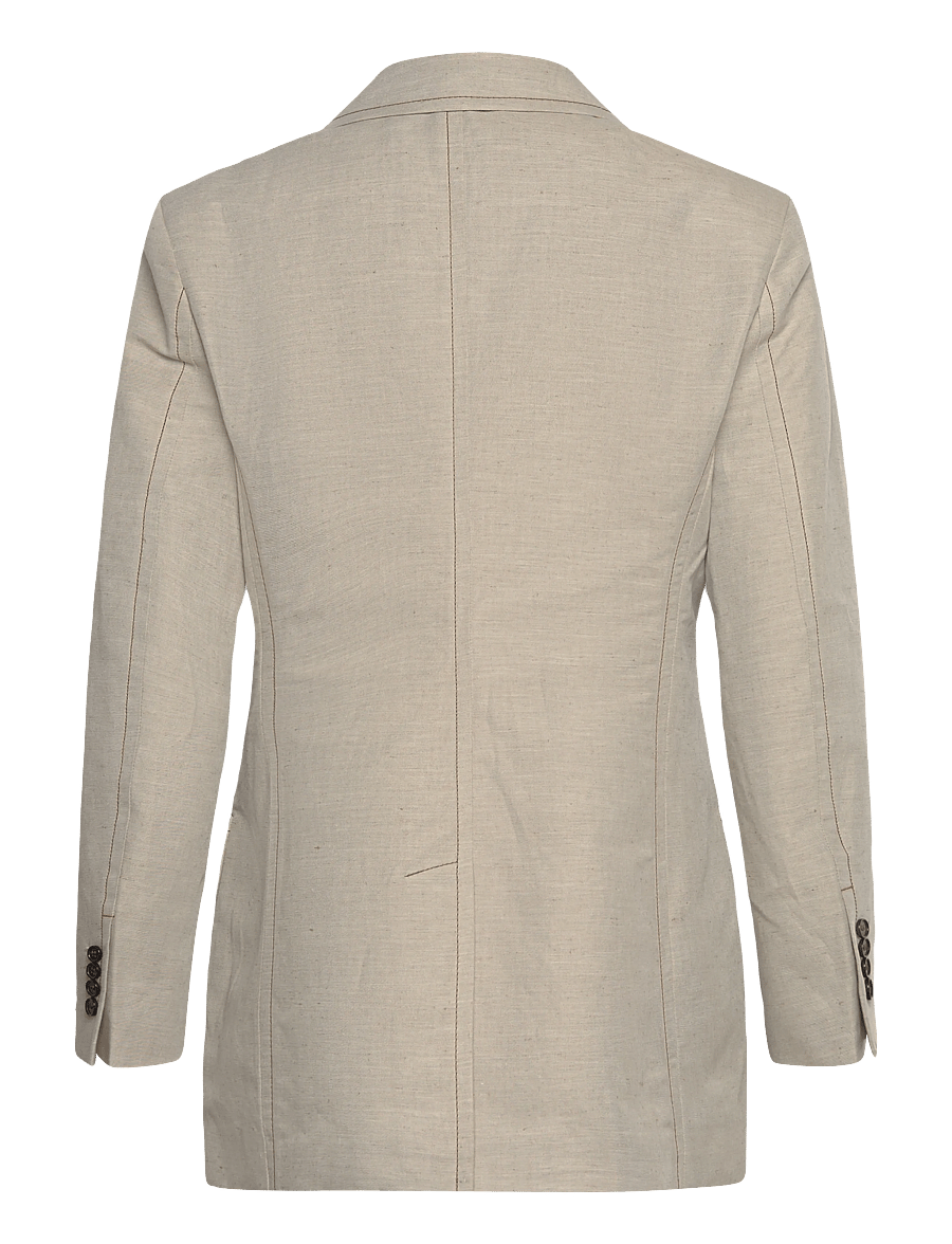 Filippa K - Brooke Linen Mariner Blazer - einreihige blazer - taupe beige - 2