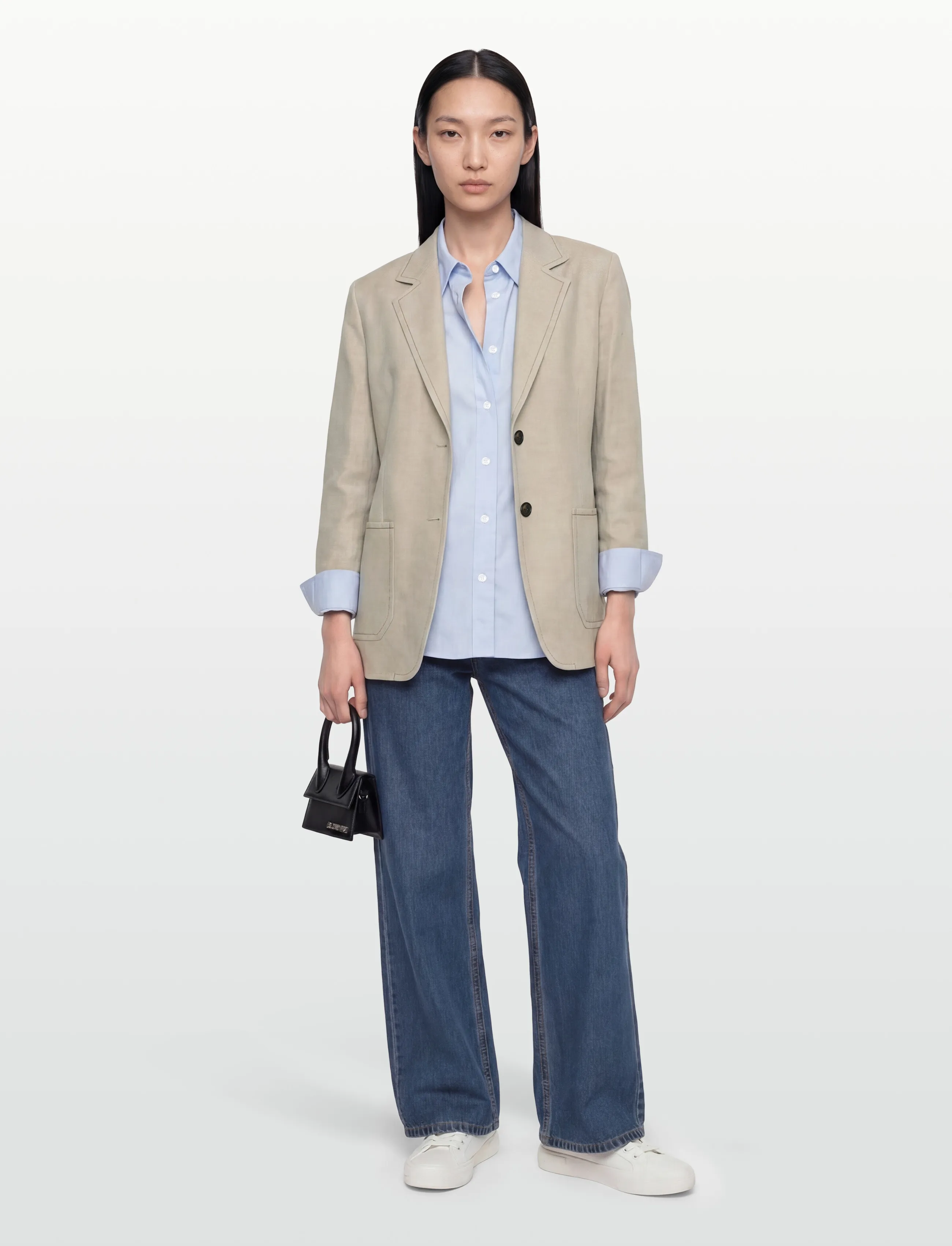 Filippa K - Brooke Linen Mariner Blazer - einreihige blazer - taupe beige - 0