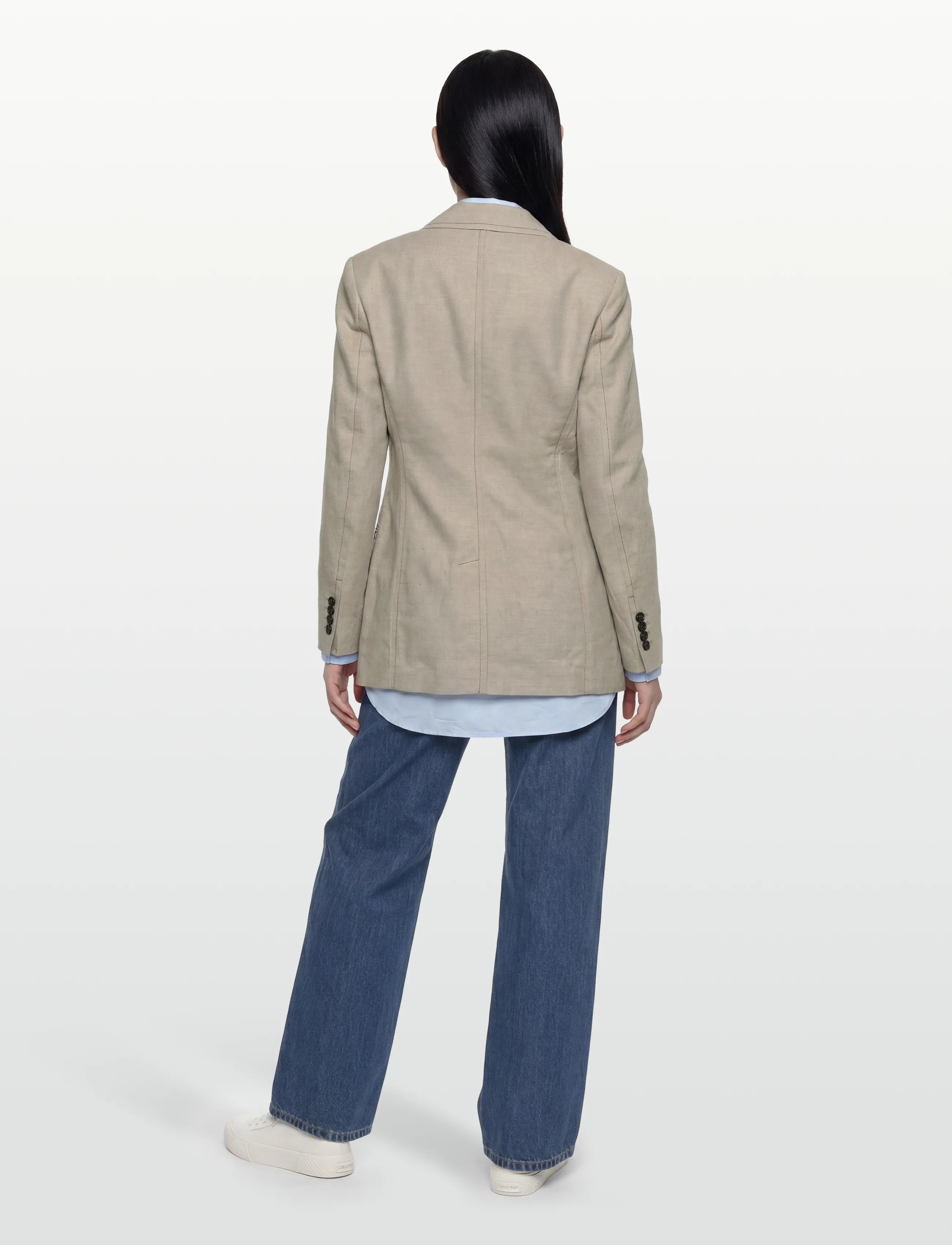 Filippa K - Brooke Linen Mariner Blazer - einreihige blazer - taupe beige - 4