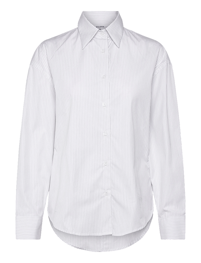 Filippa K - Hourglass Pinstripe Shirt - jeansskjortor - white/ black pinstripe - 0