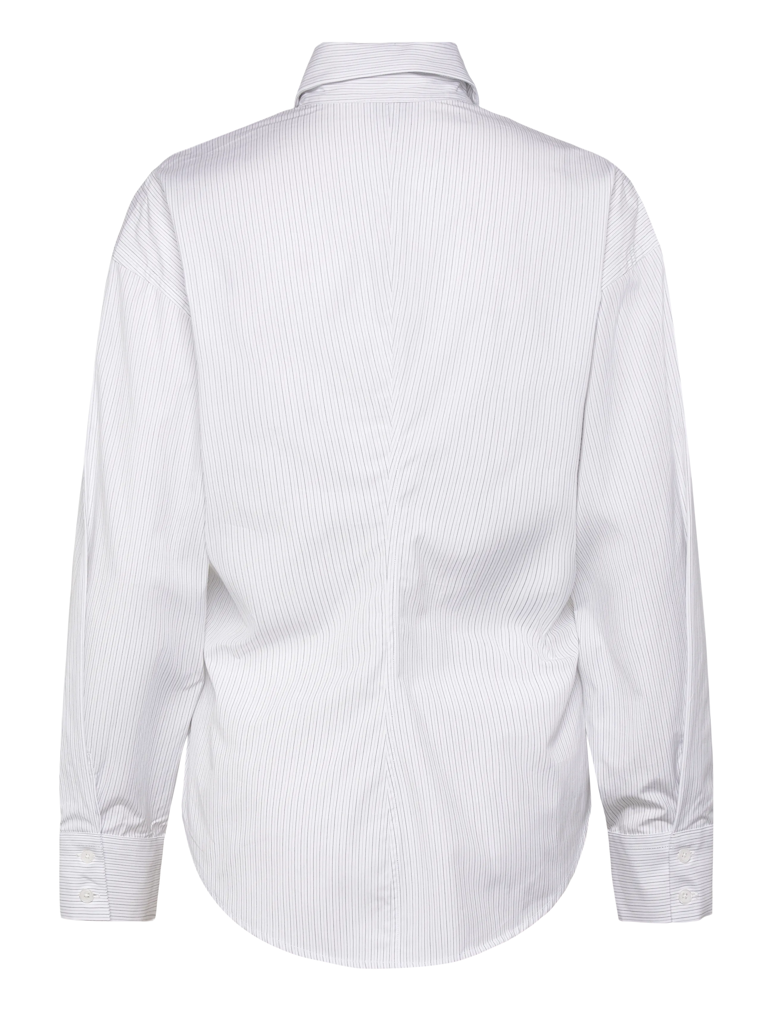 Filippa K - Hourglass Pinstripe Shirt - denimskjorter - white/ black pinstripe - 2