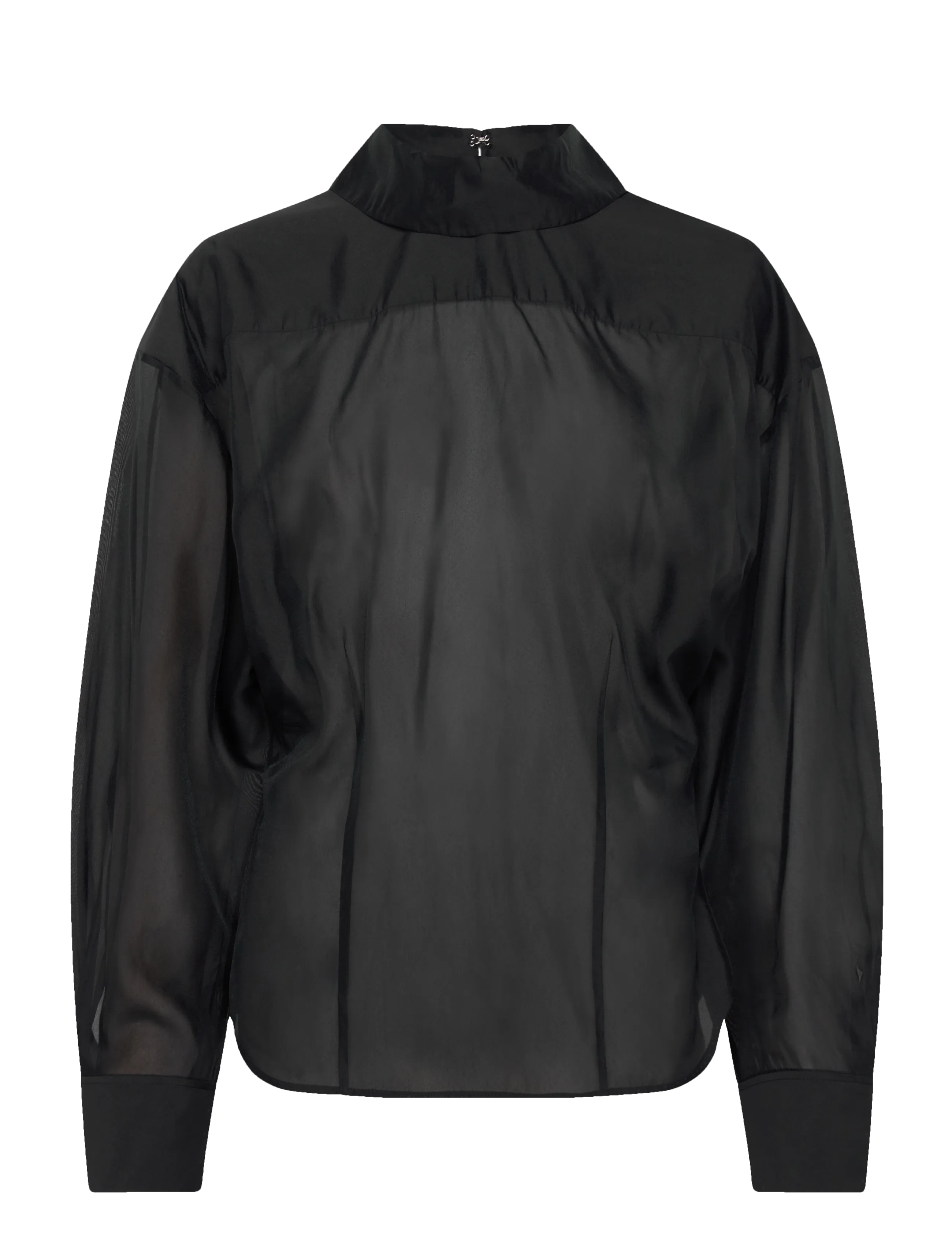 Filippa K Fold Collar Blouse - Clothing - BLACK / black