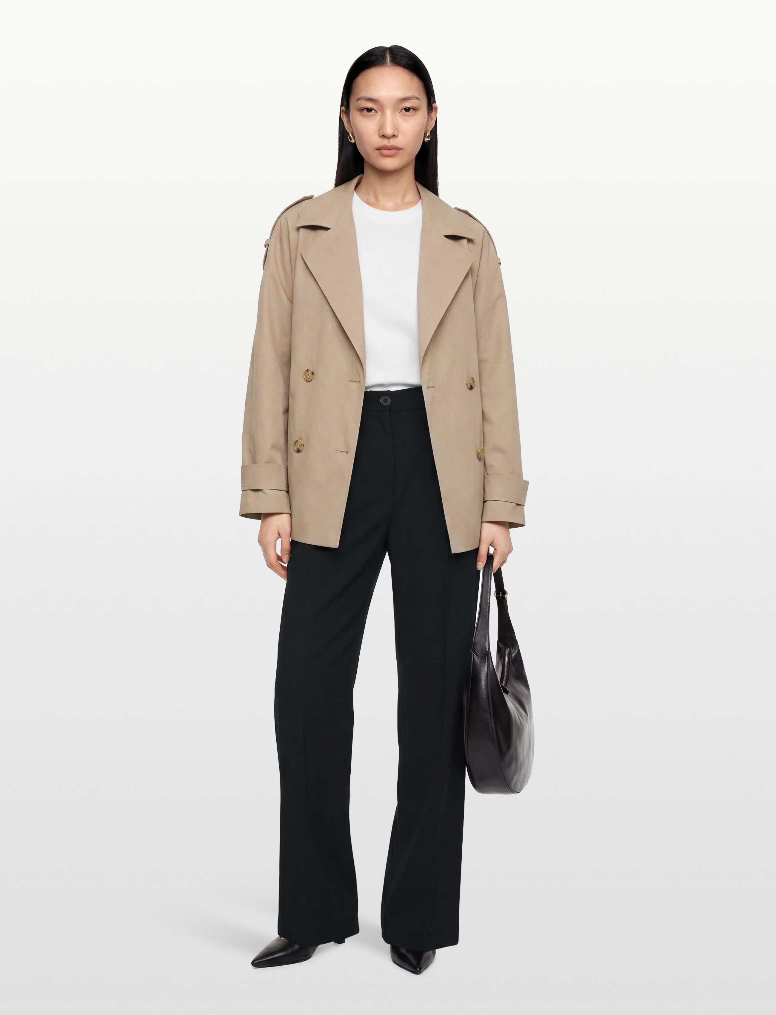 Filippa K Paloma Draped Trousers - Trousers - BLACK / black