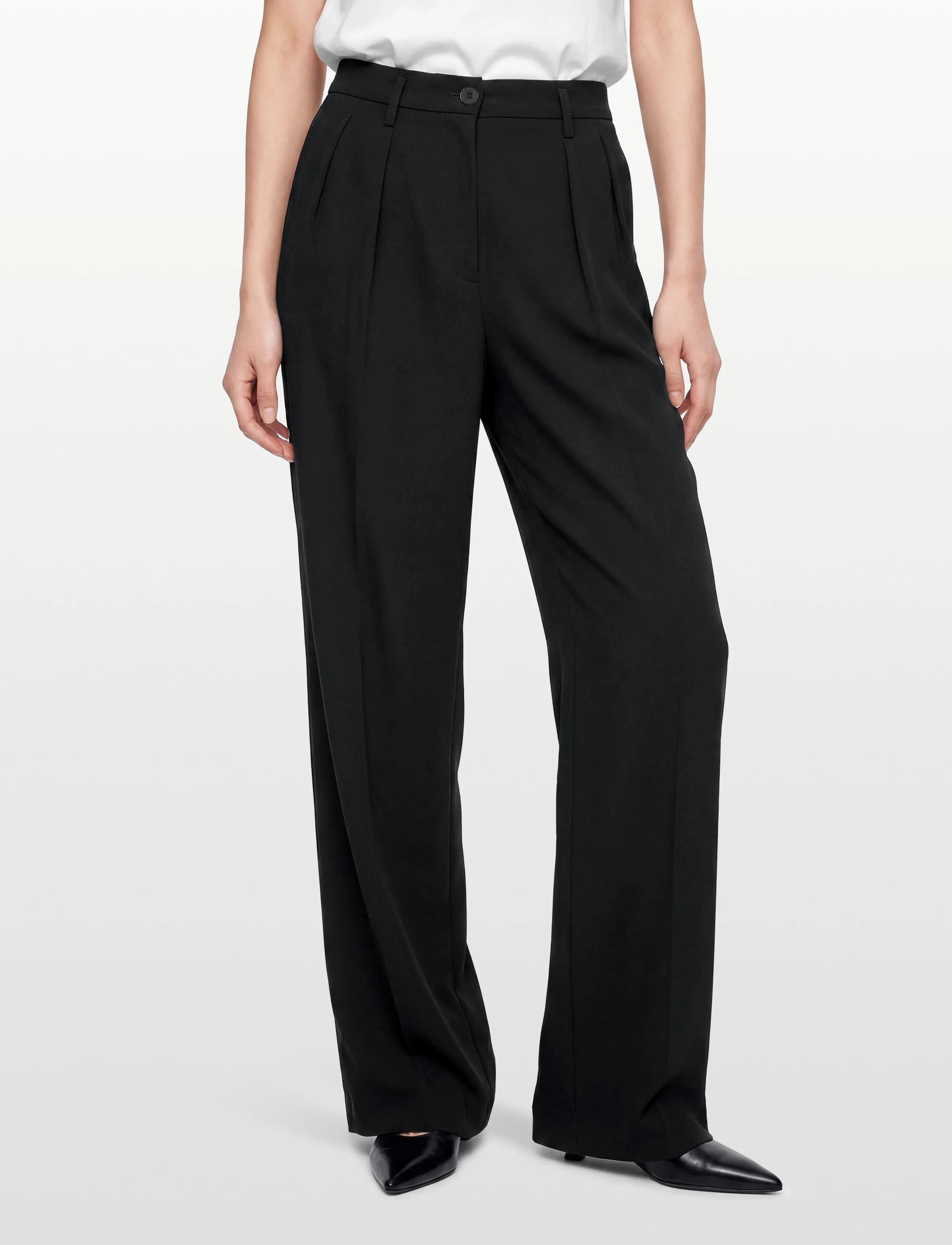 Filippa K - Paloma Draped Trousers - hosen mit weitem bein - black - 3
