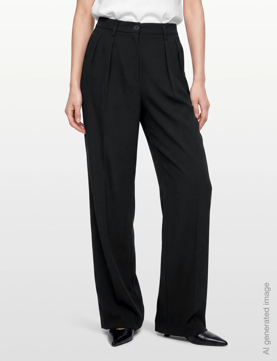 Filippa K - Paloma Draped Trousers - hosen mit weitem bein - black - 3