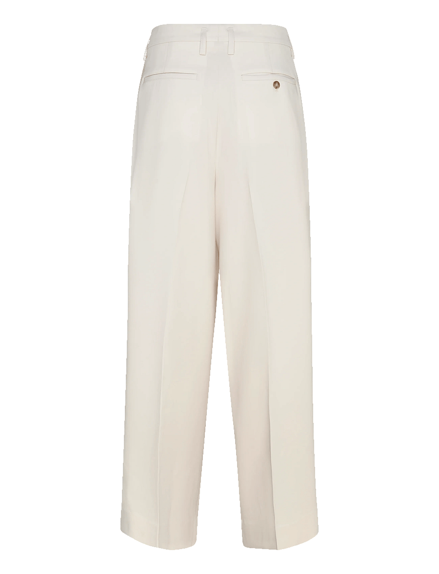 Filippa K - Paloma Draped Trousers - vida byxor - ivory - 2