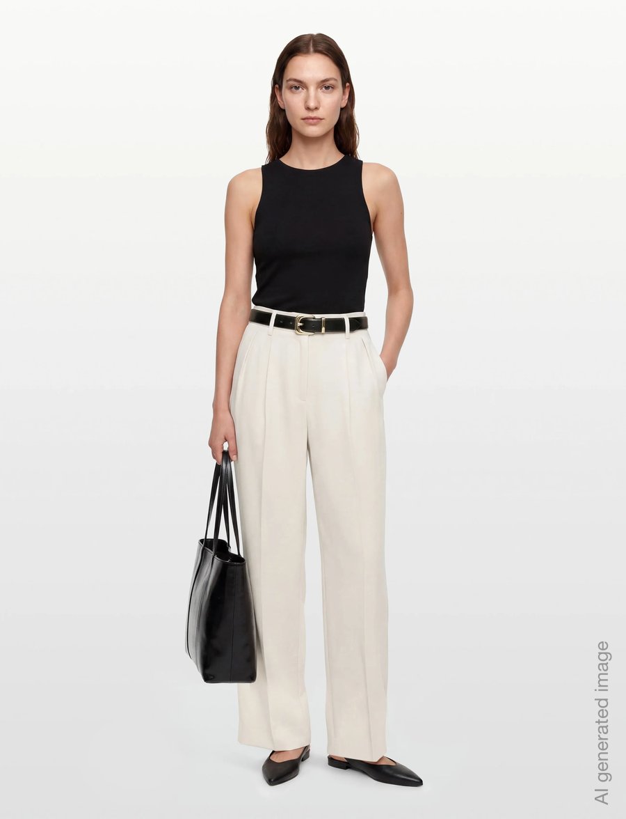 Filippa K - Paloma Draped Trousers - vida byxor - ivory - 0