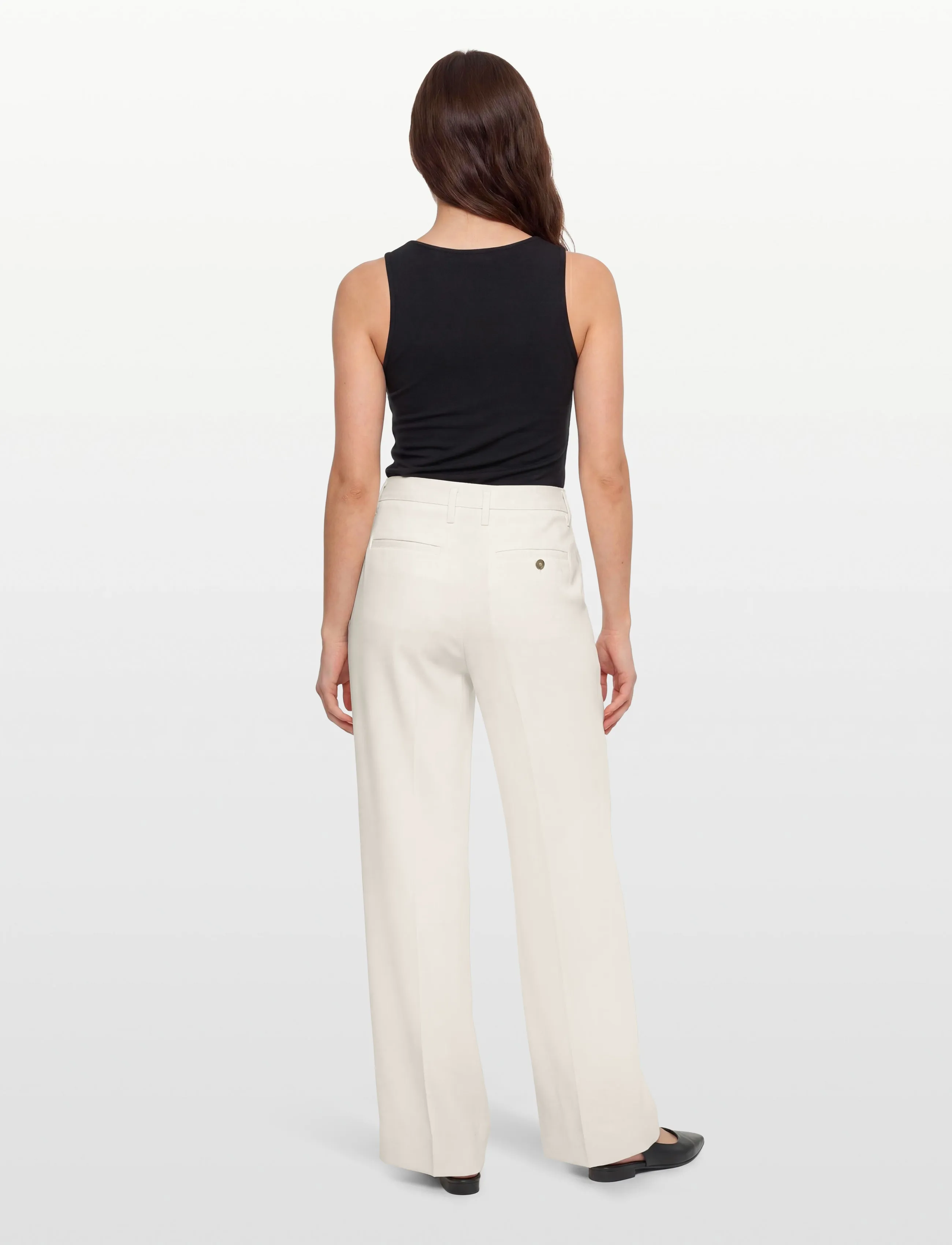 Filippa K - Paloma Draped Trousers - vida byxor - ivory - 4