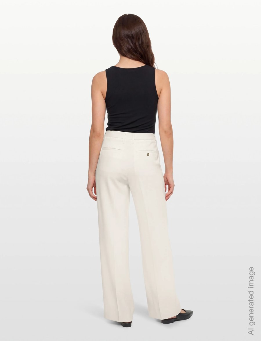 Filippa K - Paloma Draped Trousers - vida byxor - ivory - 4