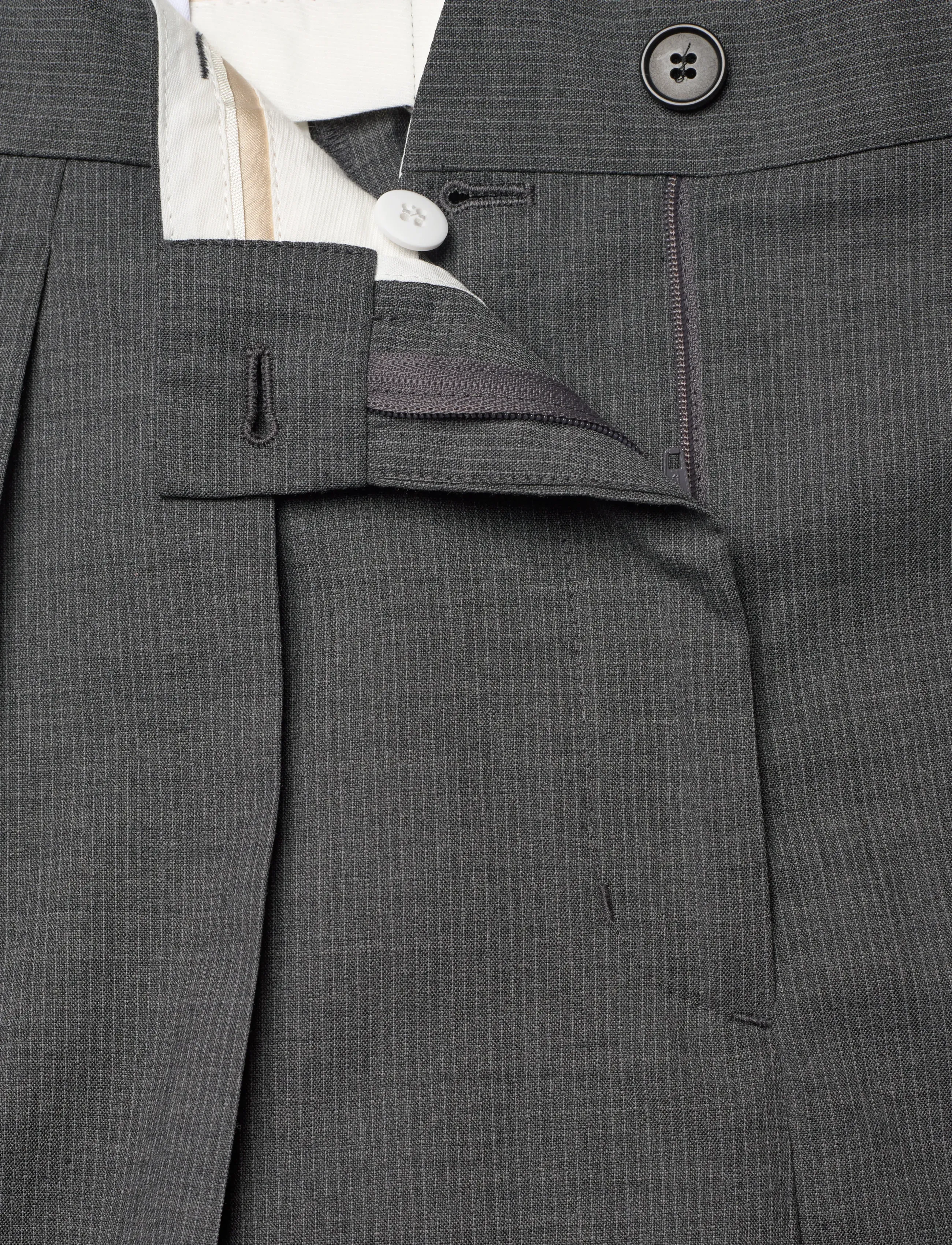 Filippa K - Paloma Pinstripe Trousers - bukser med brede ben - mid grey - 3