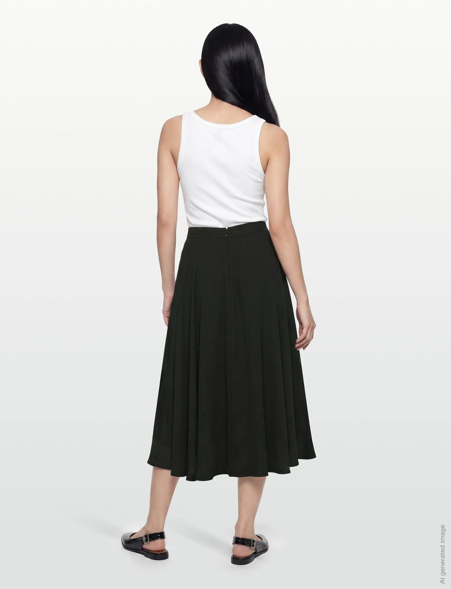 Filippa K - Flared Skirt - spódnice do kolan i midi - black - 4