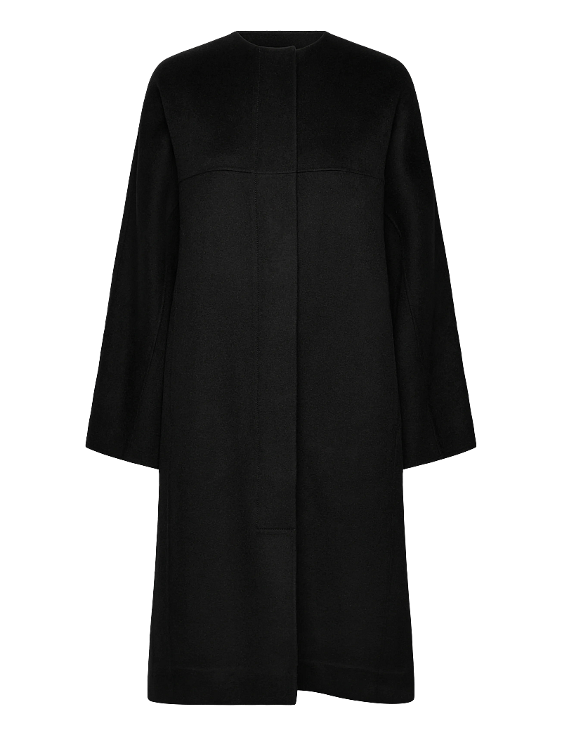 Filippa K - Camilla Doublé Coat - ullkappor - black - 0