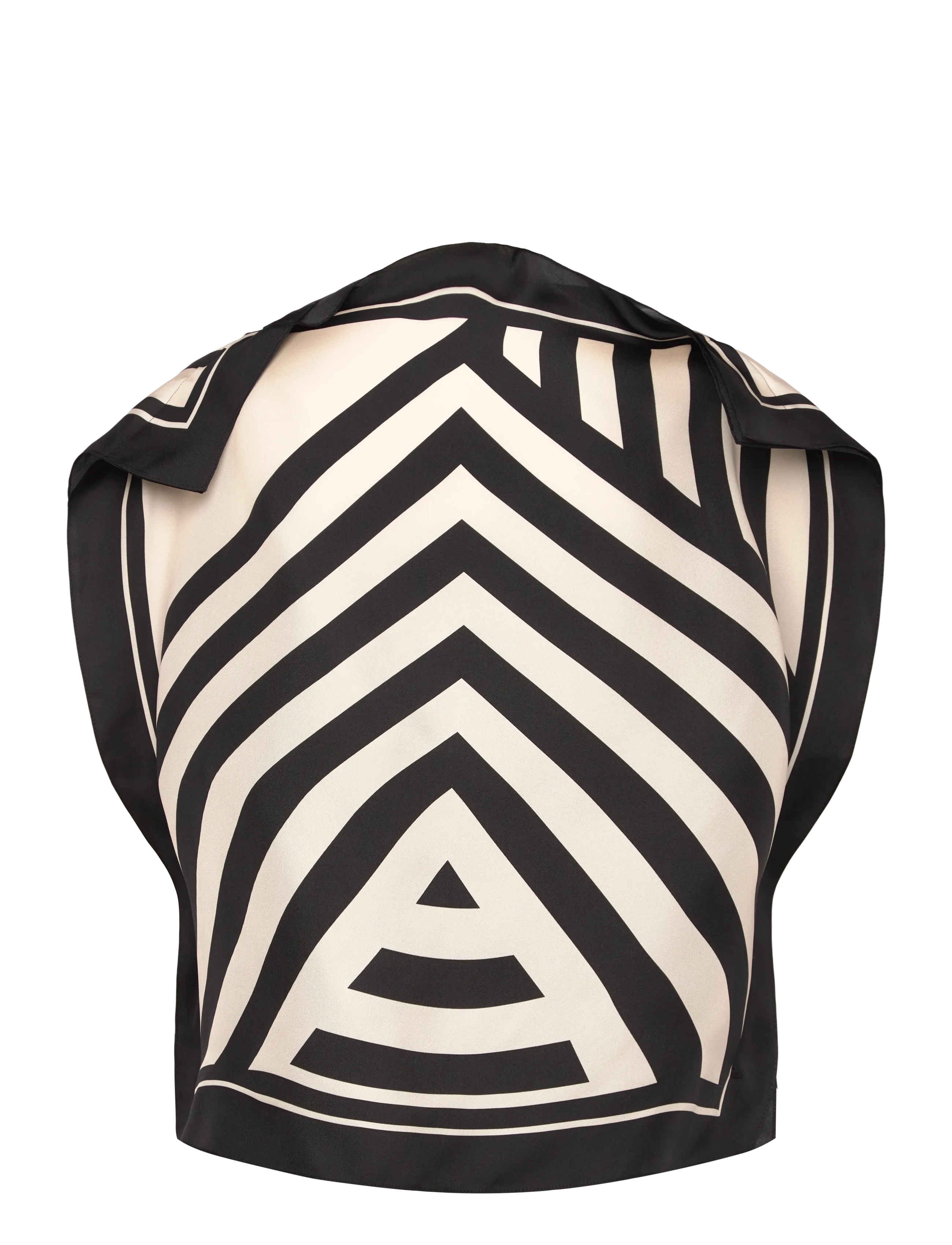 Filippa K - Silk Scarf Top - kurzärmelige blusen - black - 2