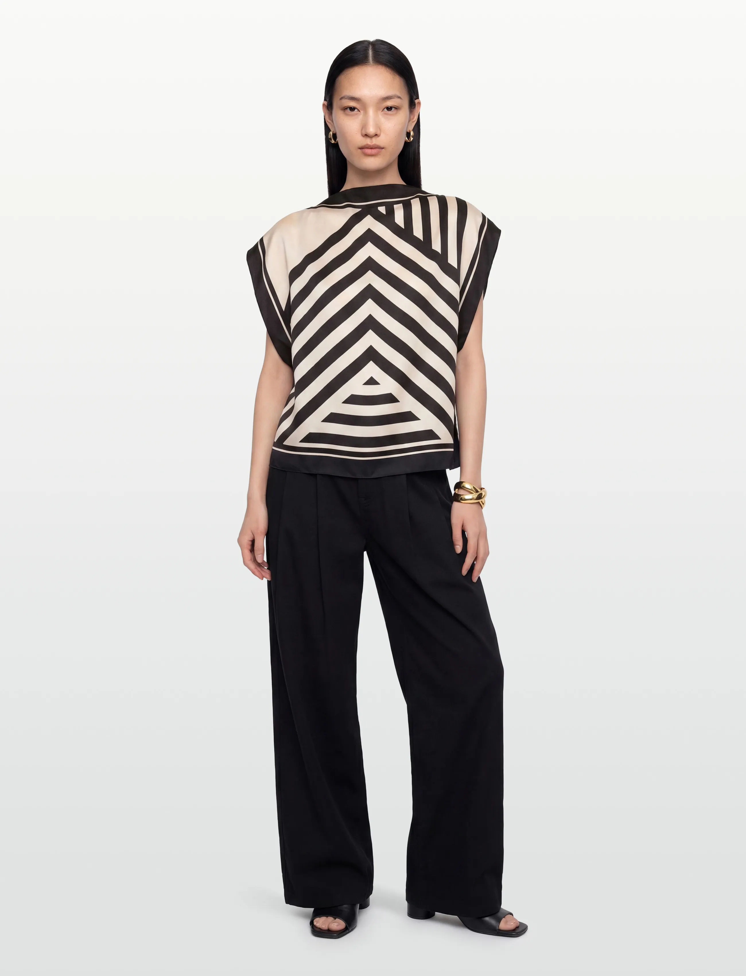 Filippa K Silk Scarf Top - Blusen - BLACK / black