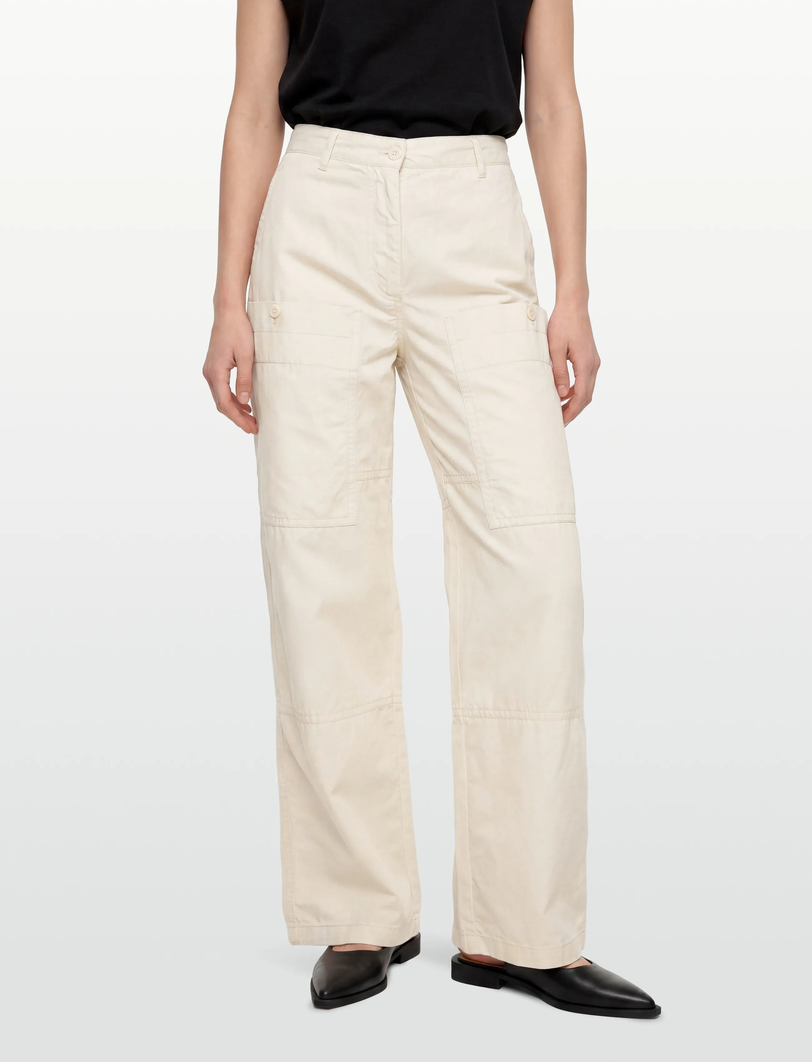Filippa K - Utility Trousers - cargo-hosen - cream white - 3