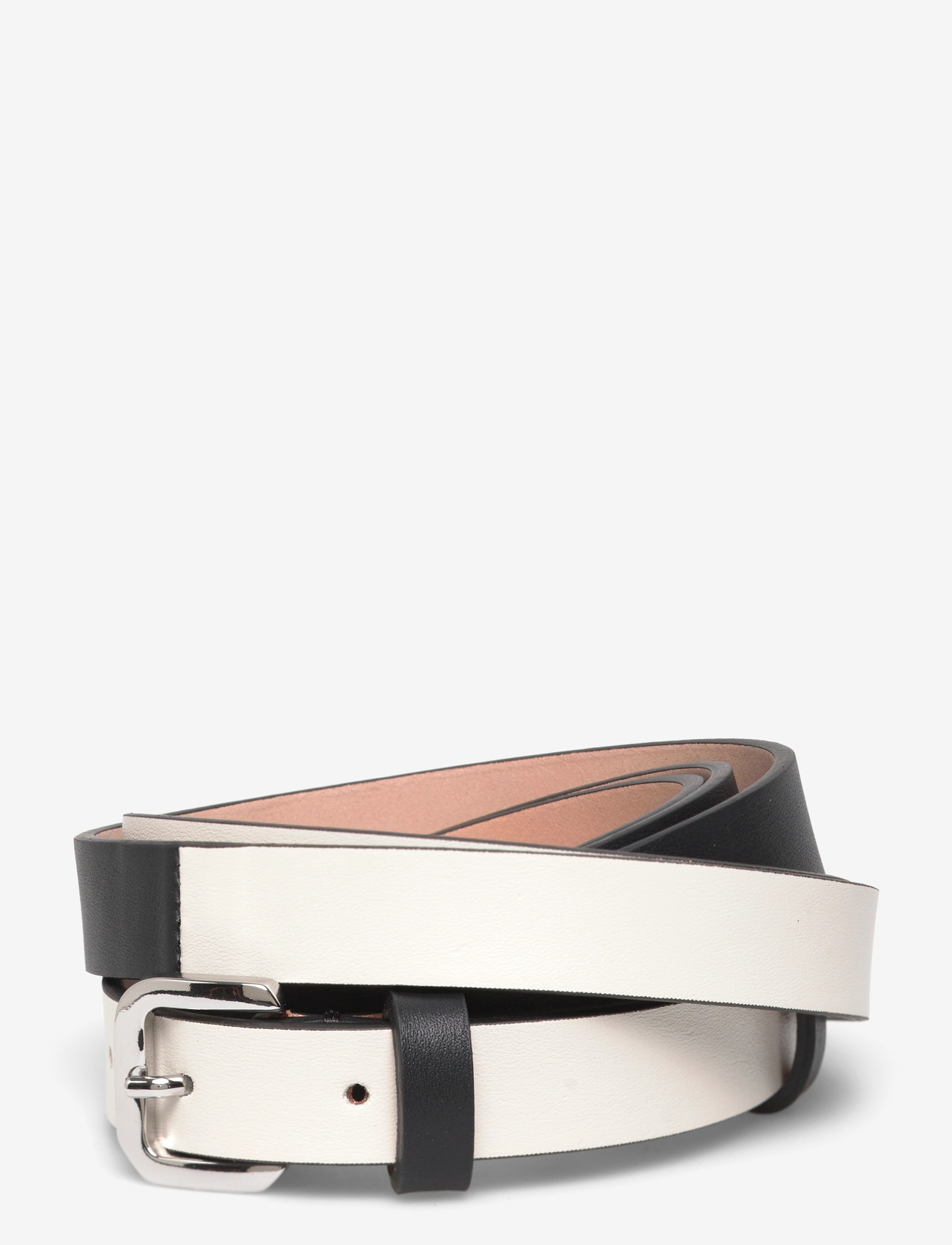 Filippa K - Two-Tone Leather Wrap Belt - casual gürtel - black/ off white - 0