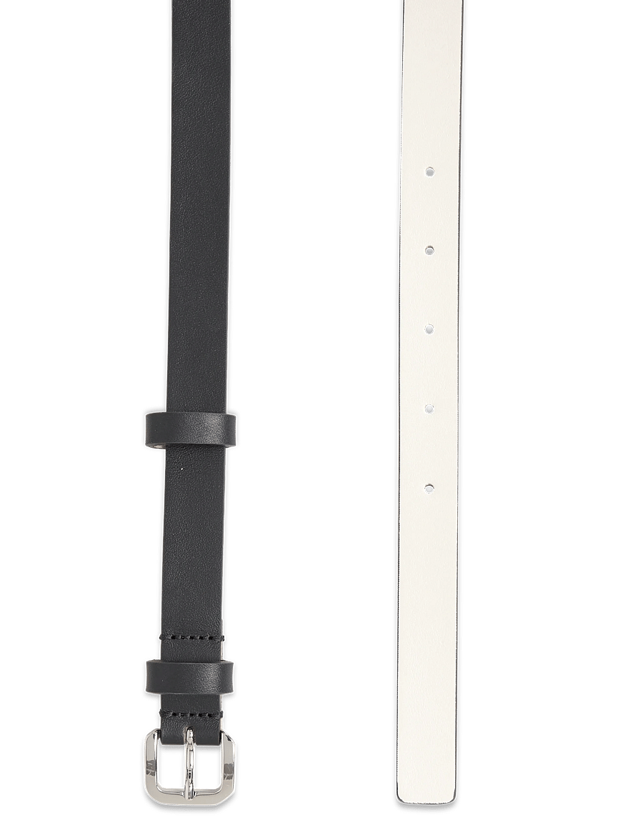 Filippa K - Two-Tone Leather Wrap Belt - vabaajavööd - black/ off white - 1